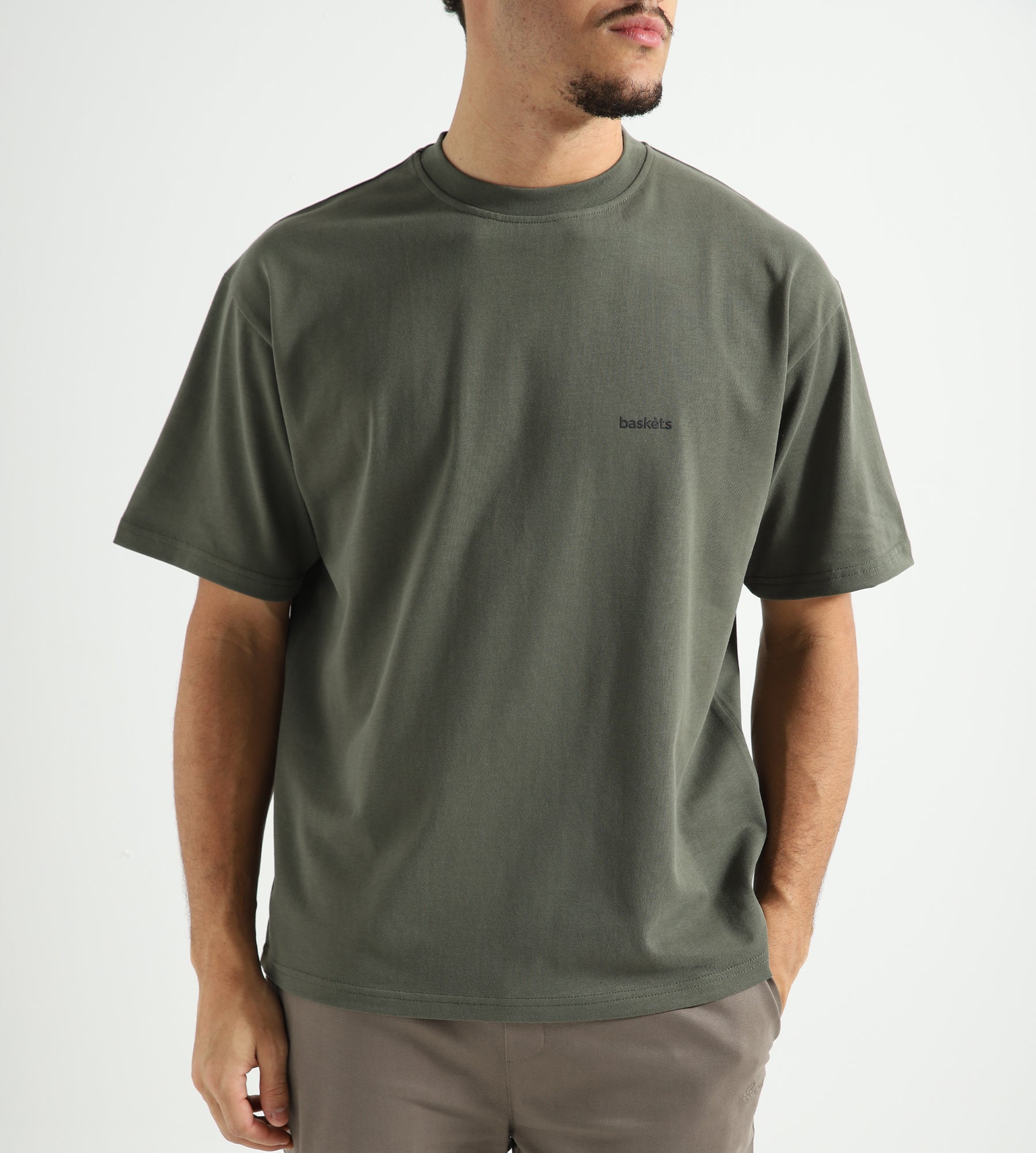 Baskèts Modern Essential Tee Moss Green