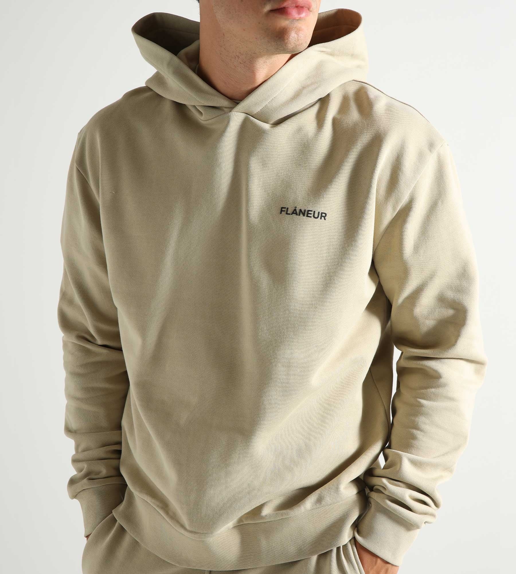 Flâneur Essential Logo Hoodie Beige