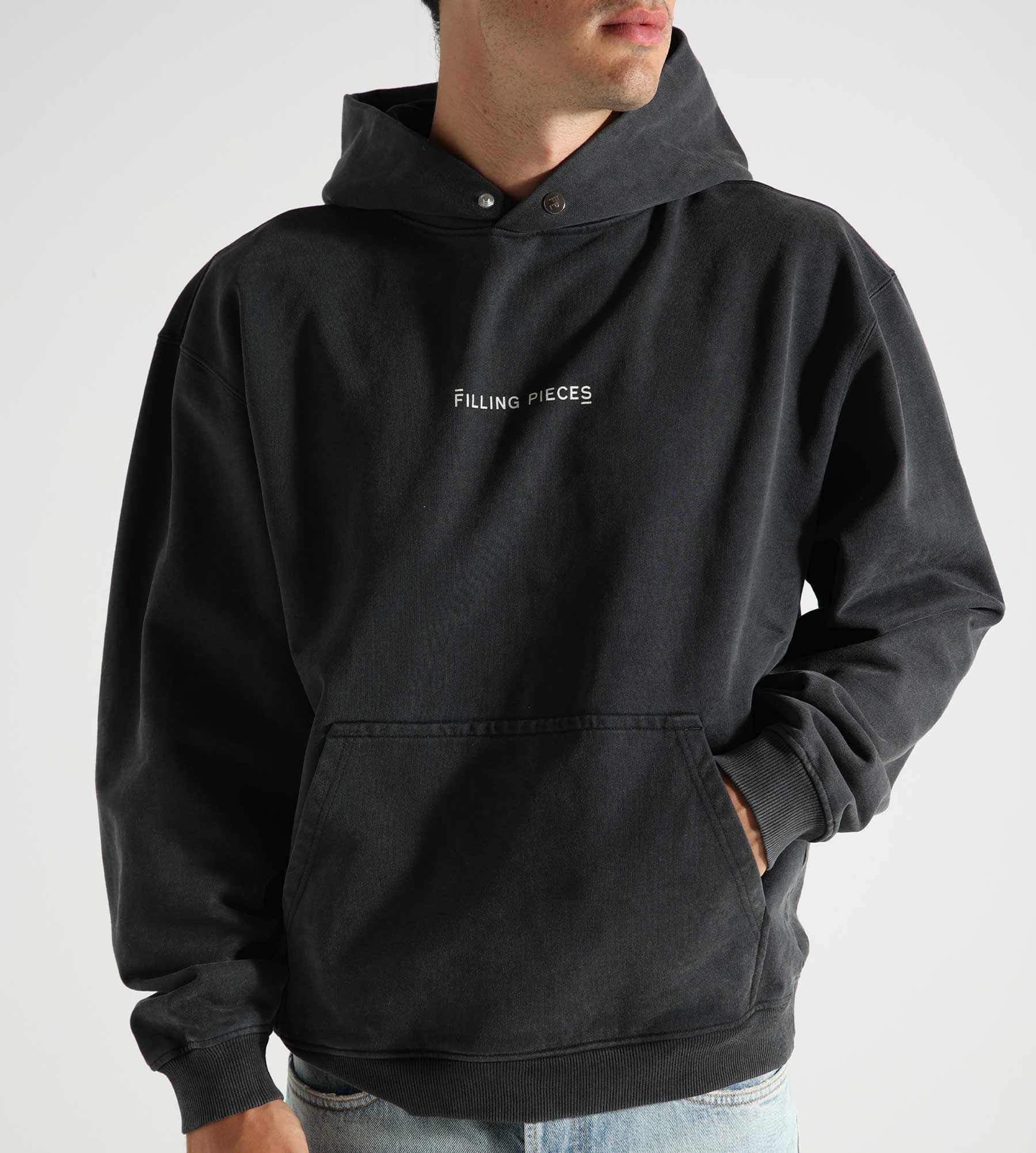 Filling Pieces Hoodie Handshake Vintage Black