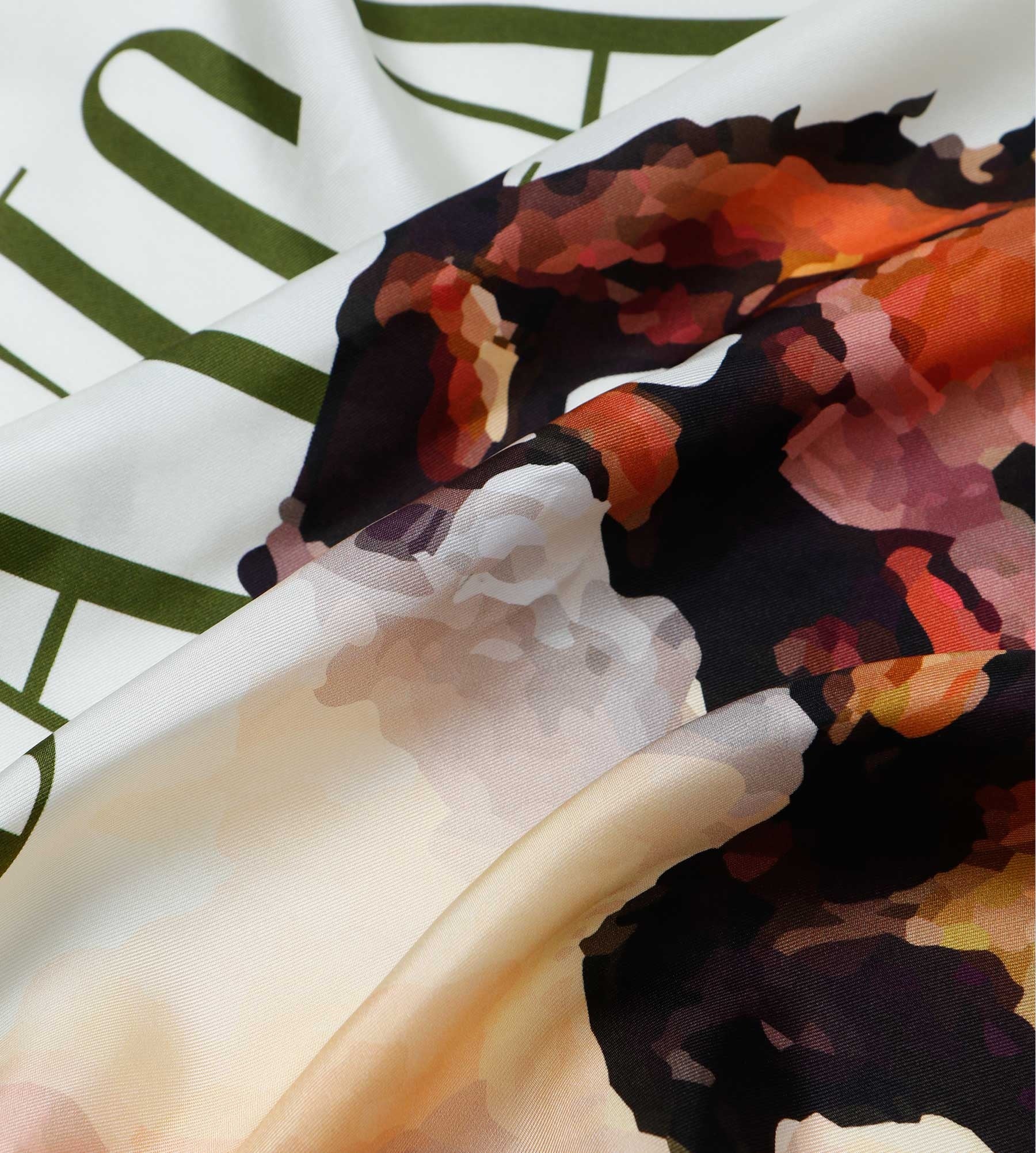 Sabbatical Stallion 2 Silk Scarf AOP Beige