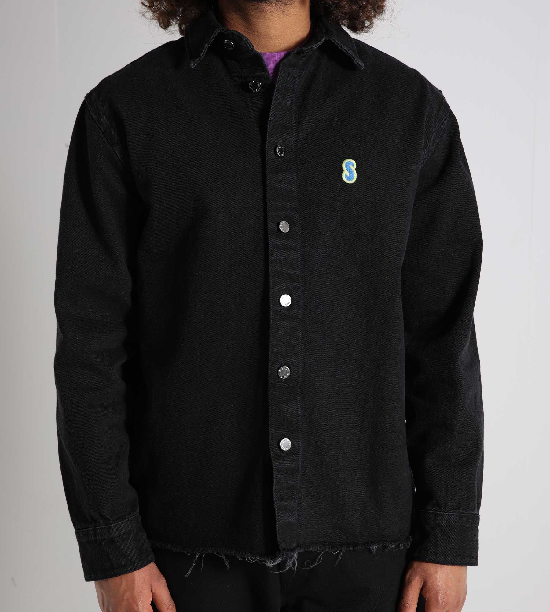 Sabbatical Garden of Heavenly Delights Denim Shirt Black