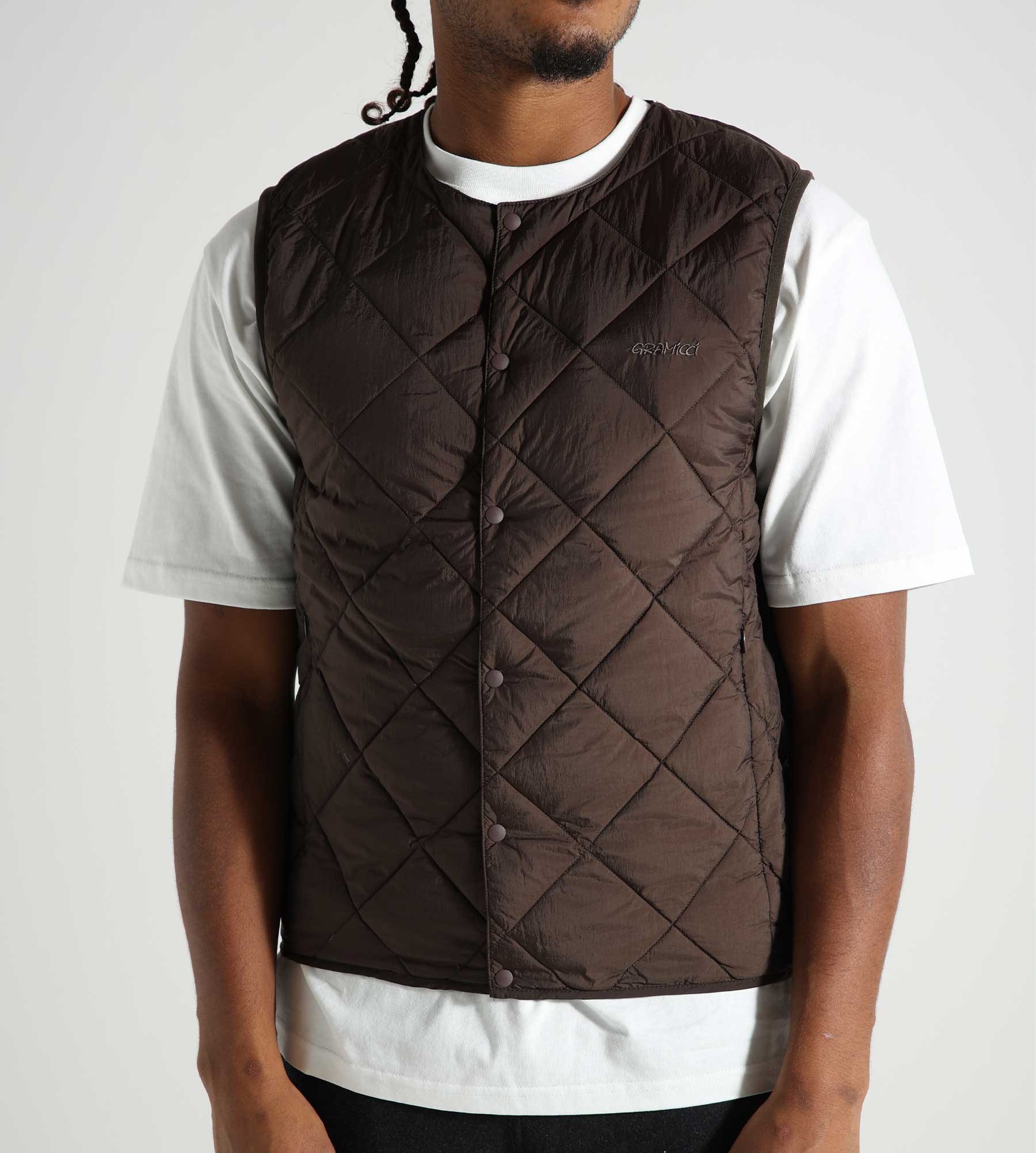 Gramicci Inner Down Vest Dark Brown