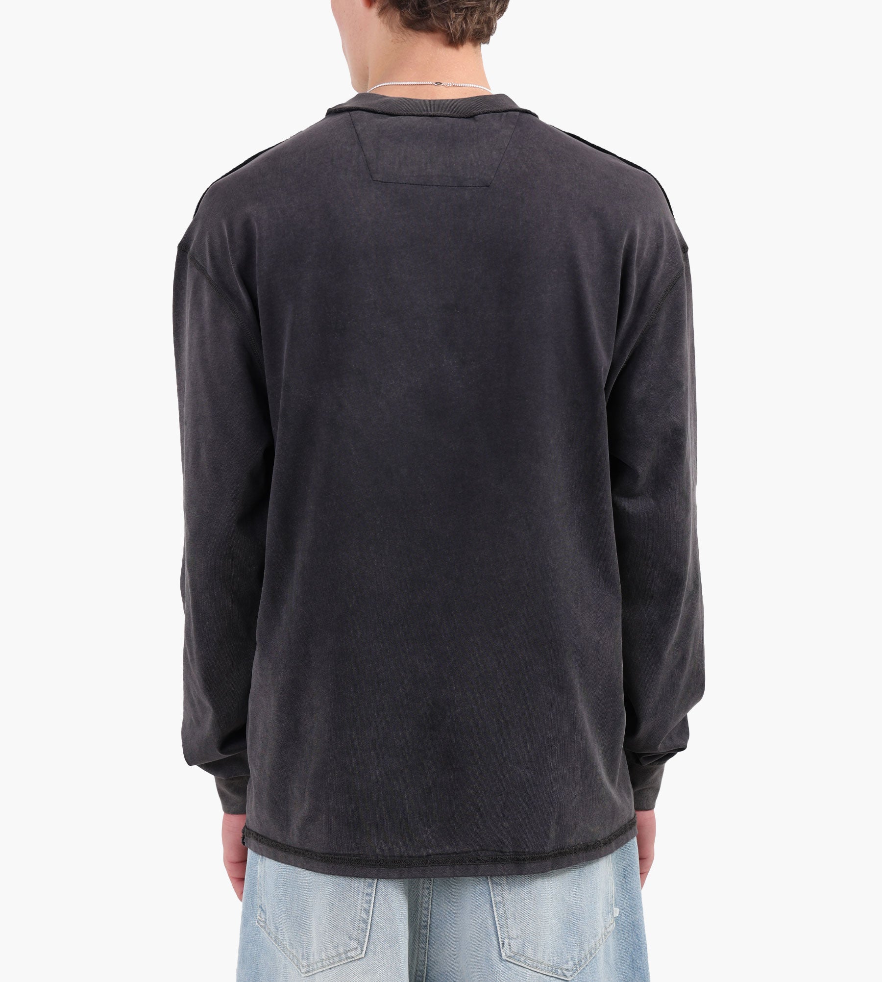 Baskèts Reversed Garment Dye Longsleeve Graphite - Baskèts - Clothing