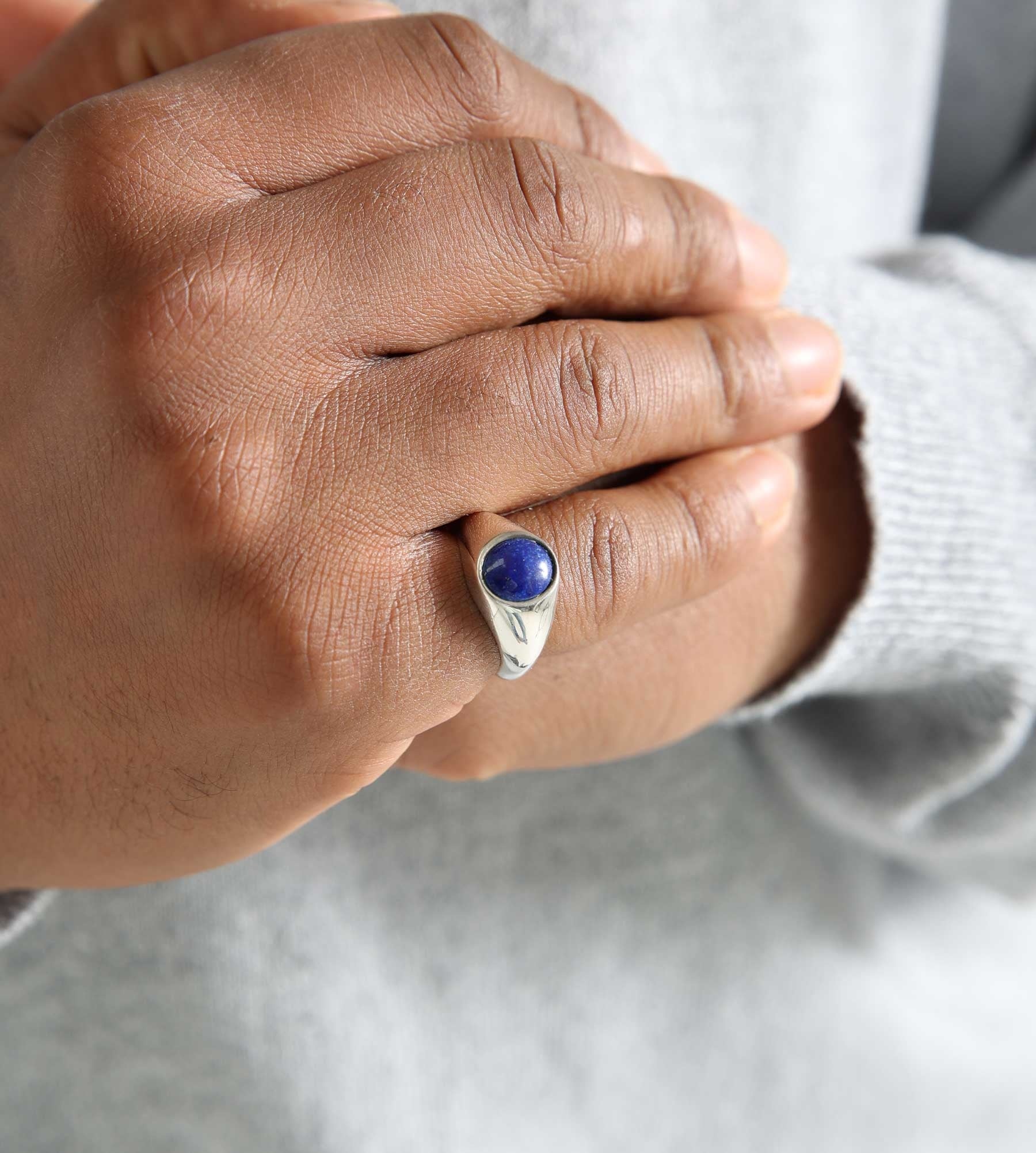 Golia Cookie Ring Lapis Silver