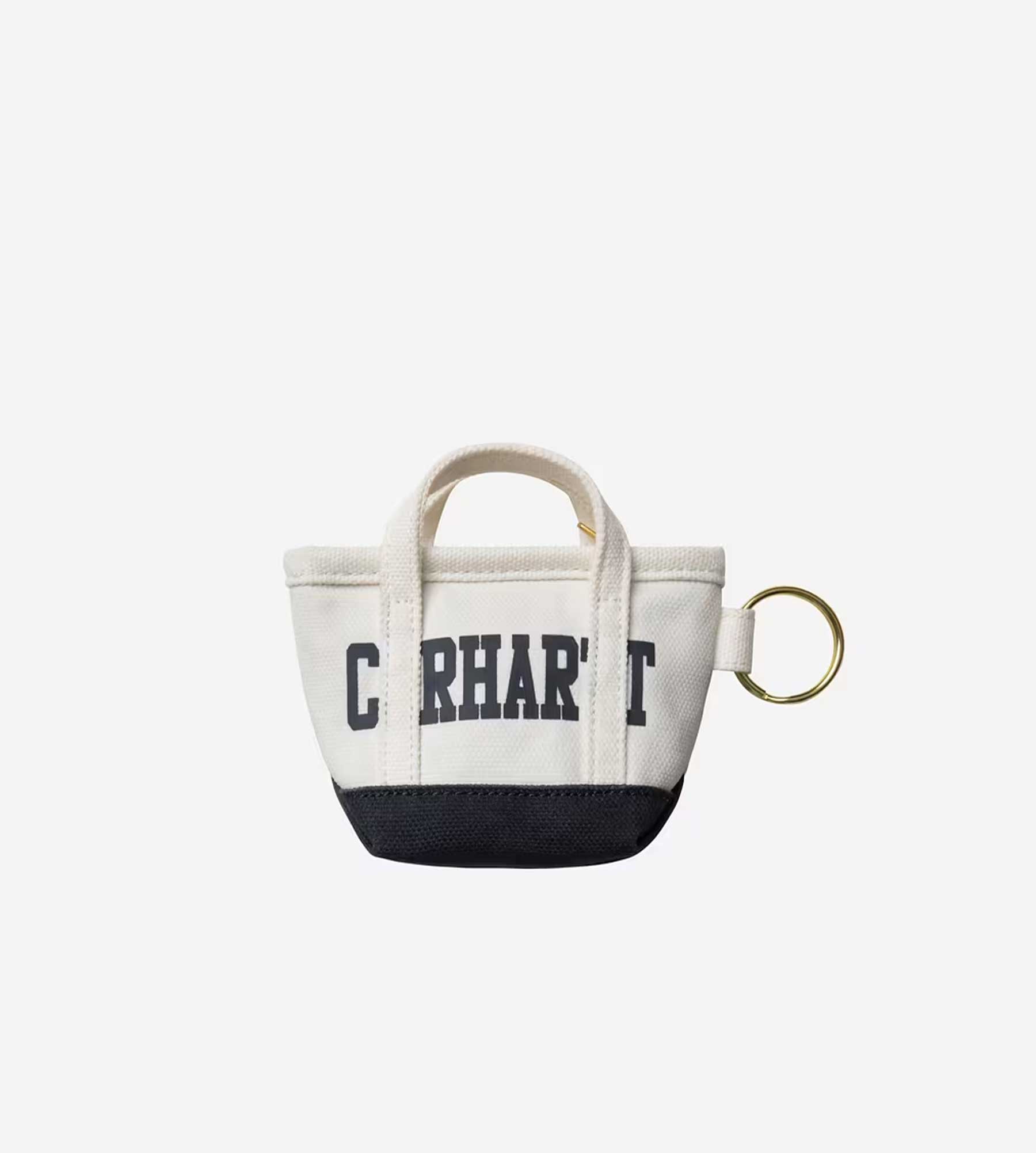 Carhartt WIP Mini Tote Bag Keychain Natural Blue