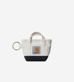 Carhartt WIP Mini Tote Bag Keychain Natural Blue