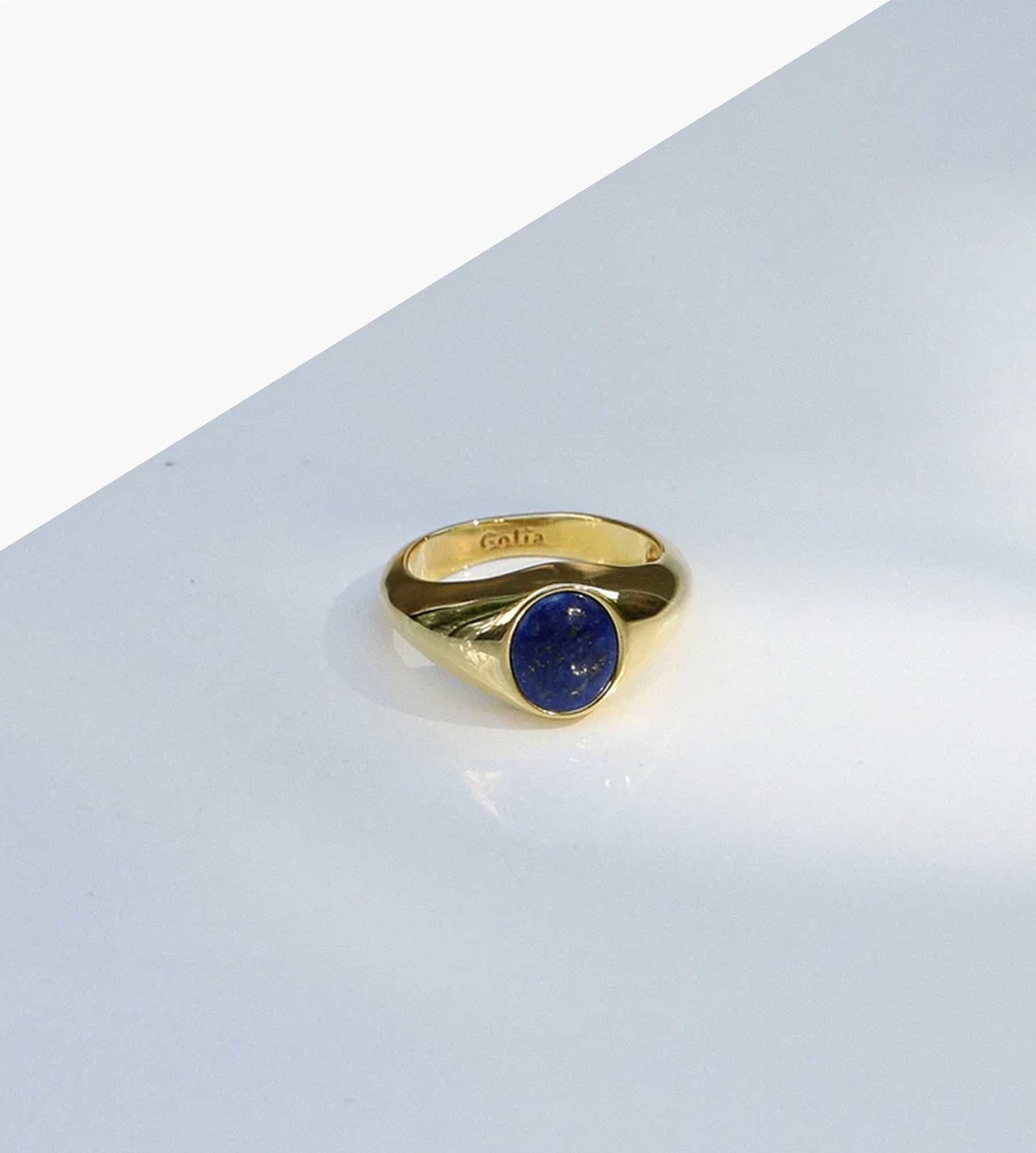 Golia Cookie Ring Lapis Gold