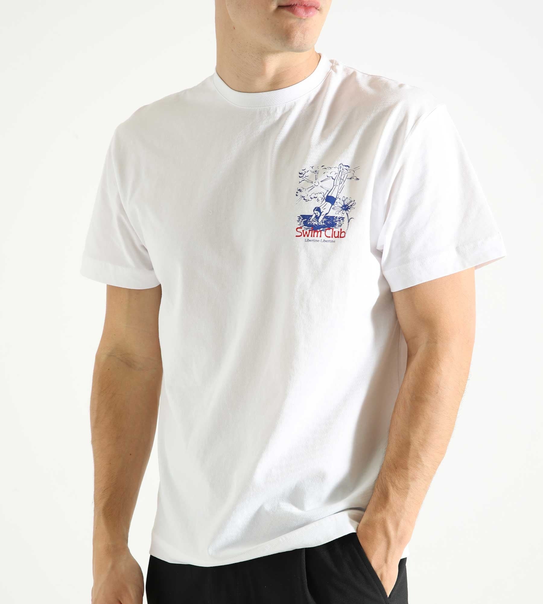 Libertine-Libertine Beat Swim Club Splash T-Shirt White