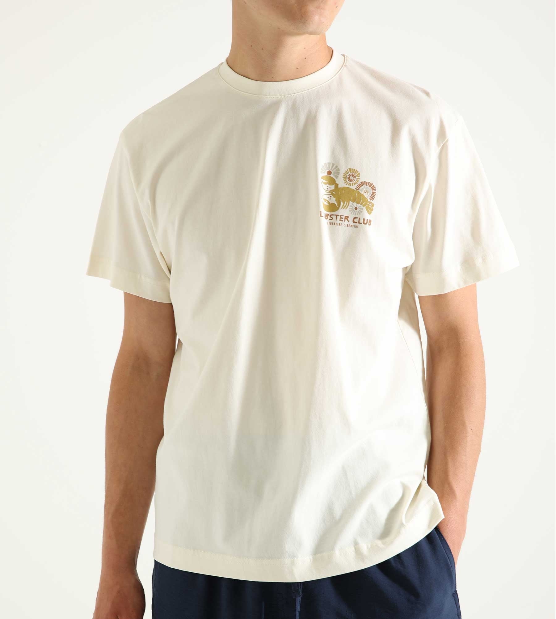 Libertine-Libertine Beat Lobster Tan T-Shirt White