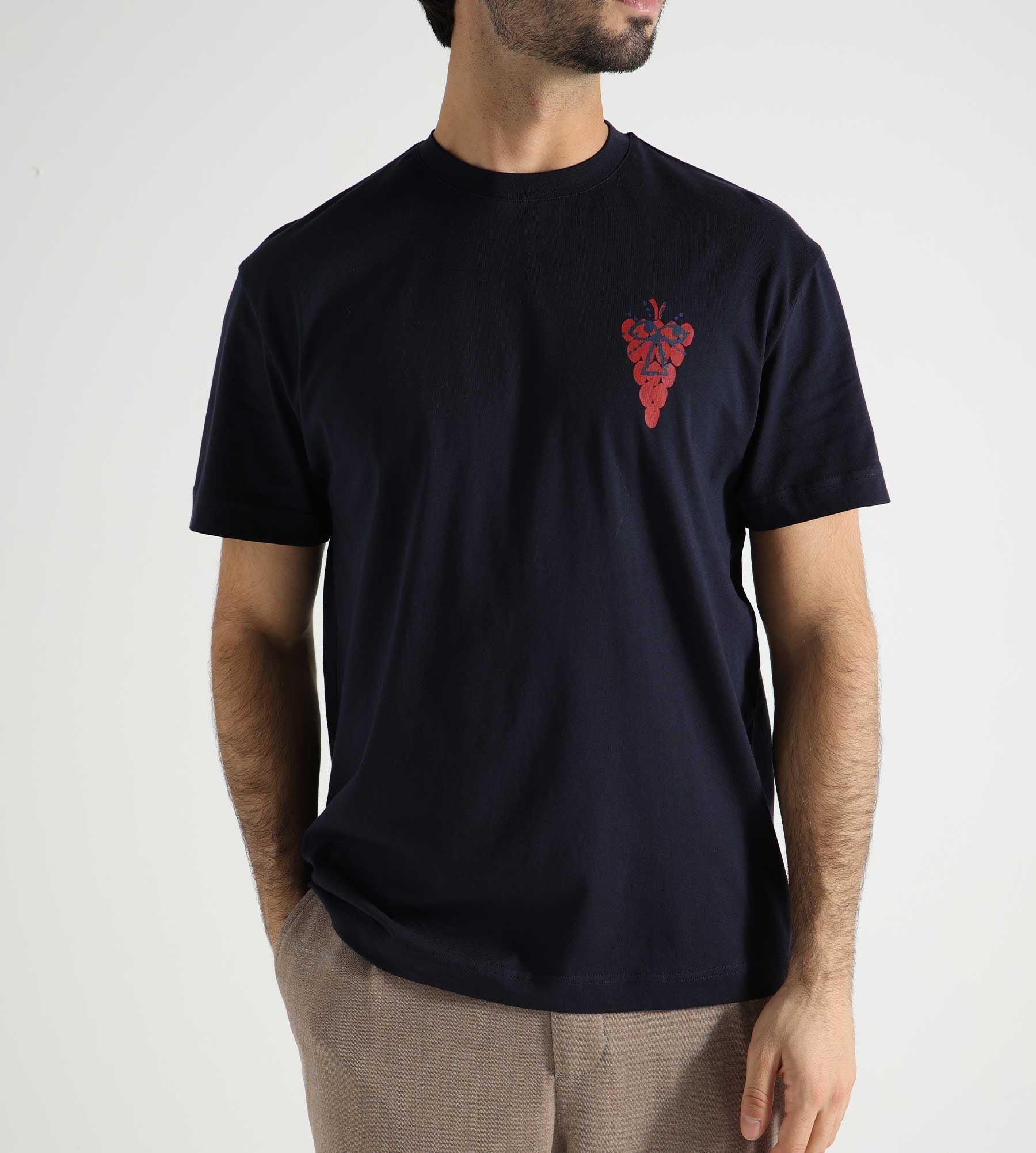 Libertine-Libertine Beat Grape T-Shirt Dark Navy