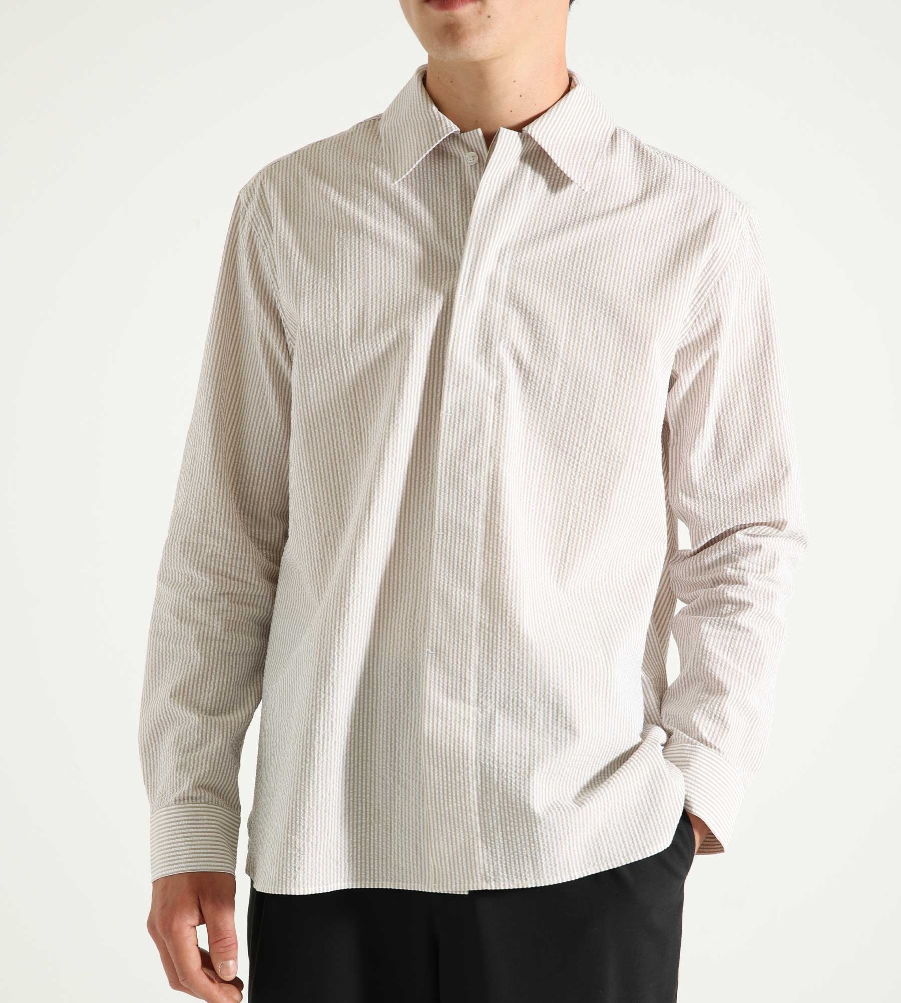 Libertine-Libertine Domain Shirt Beige Stripe