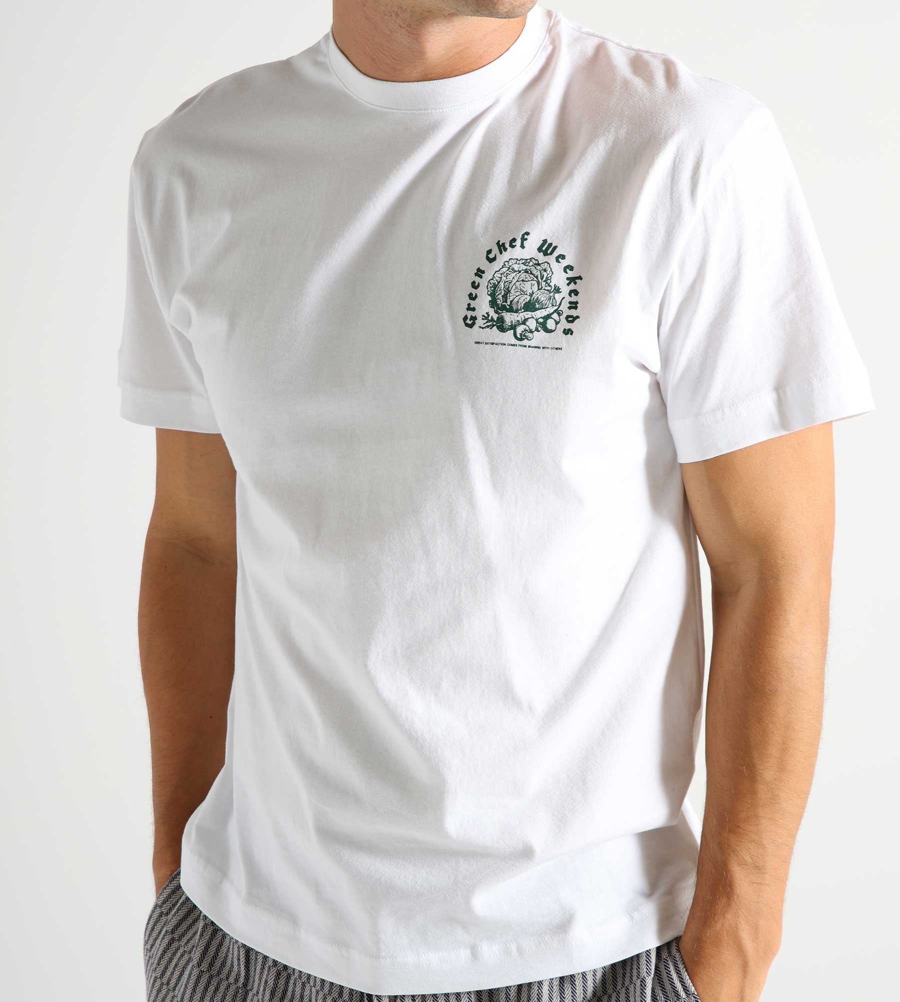 Libertine-Libertine Beat Green Chef T-Shirt White