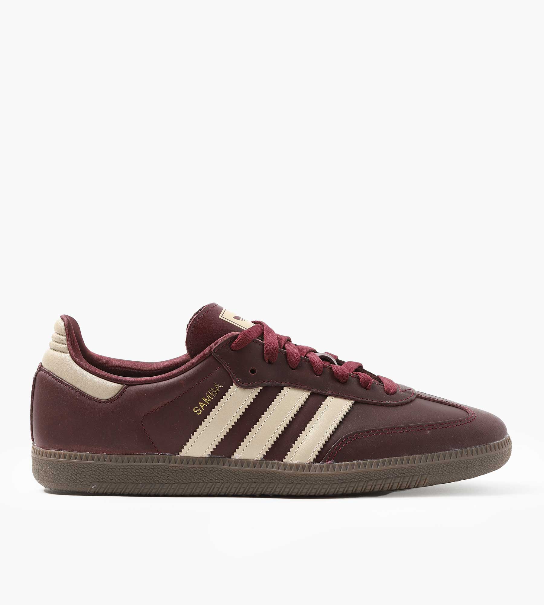 Adidas Samba OG Maroon Crystal Sand Gold Met