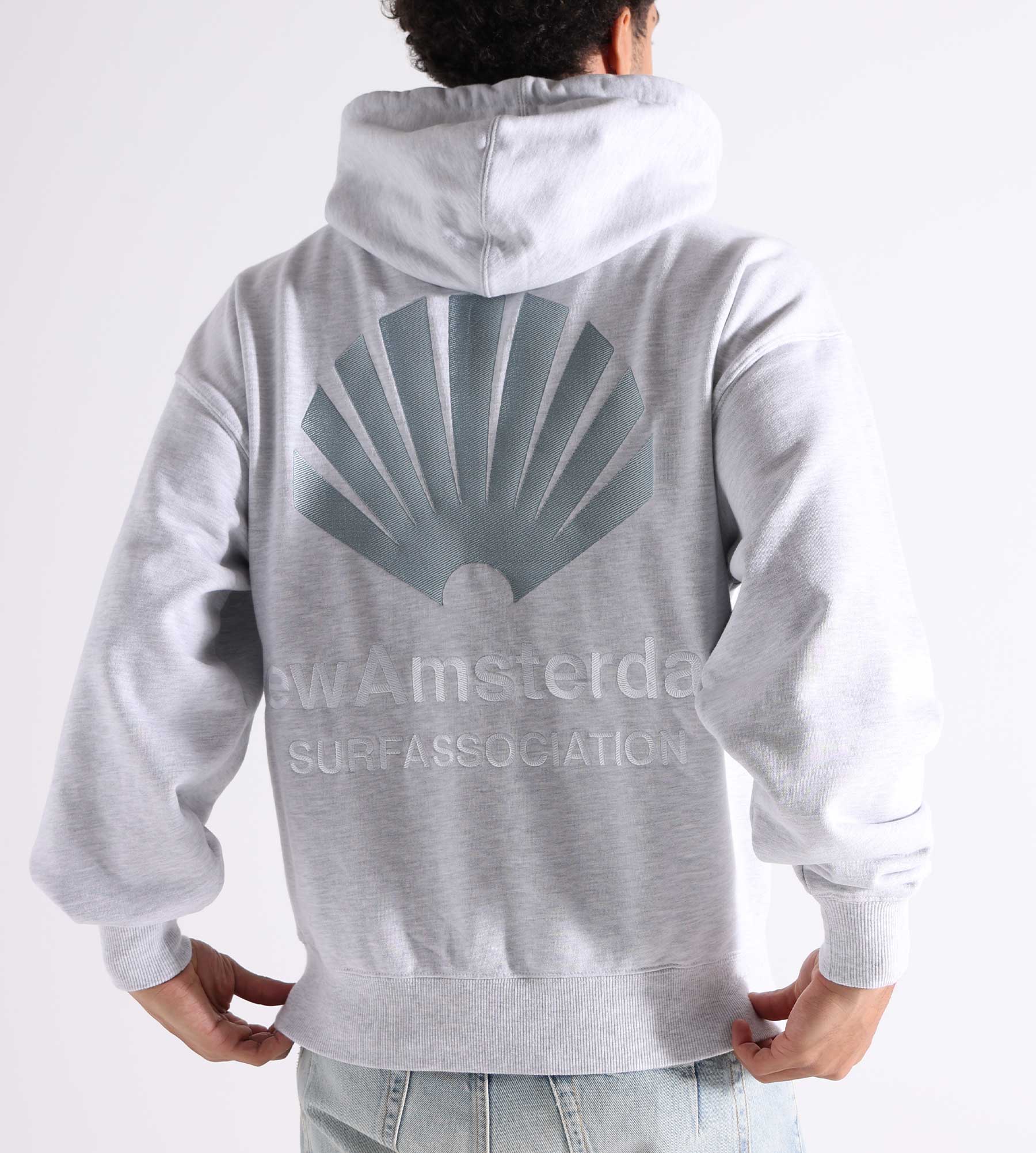 New Amsterdam Surf Association Logo Hoodie Ash Green Frost