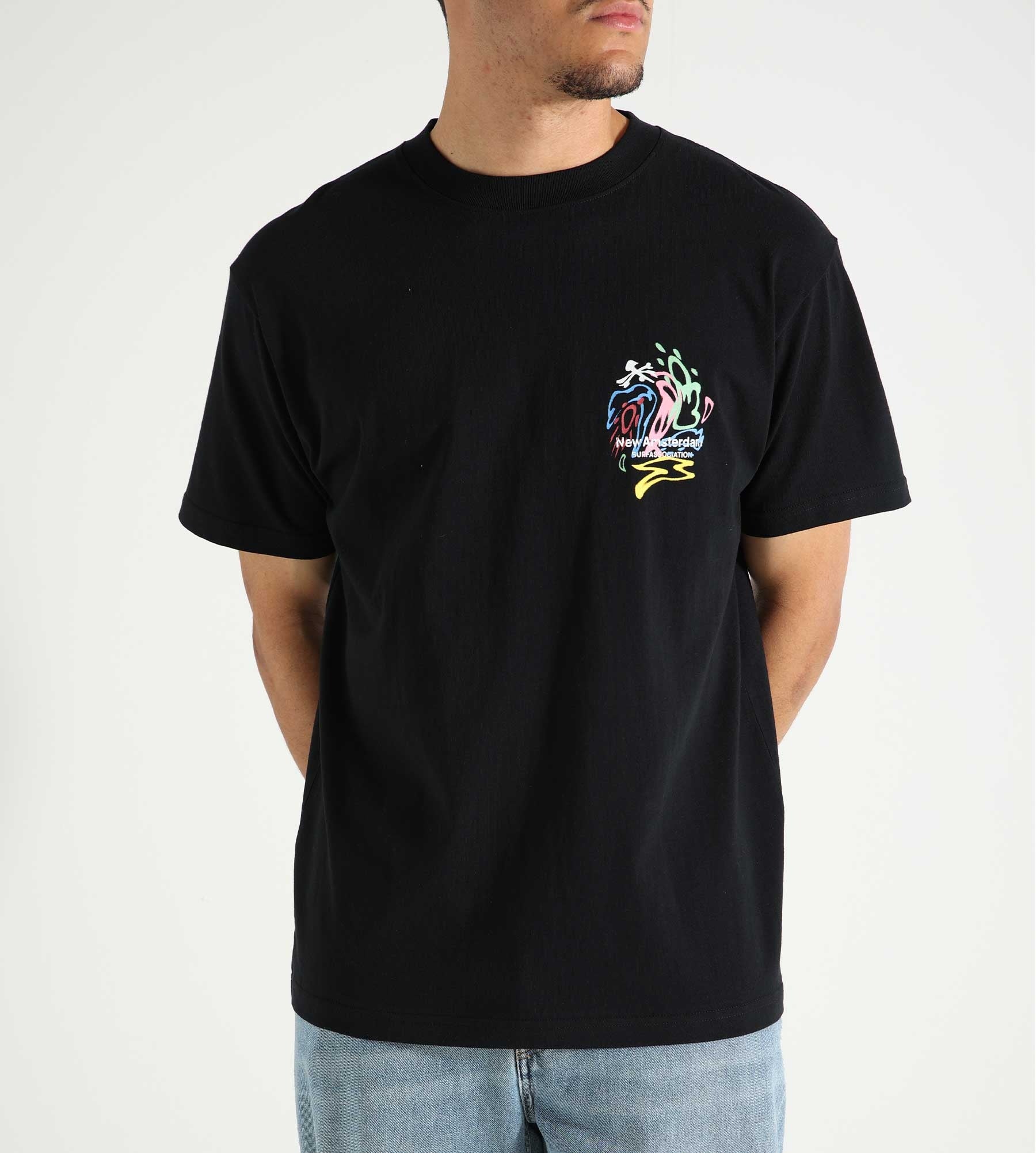 New Amsterdam Surf Association Weather Icons Tee Black