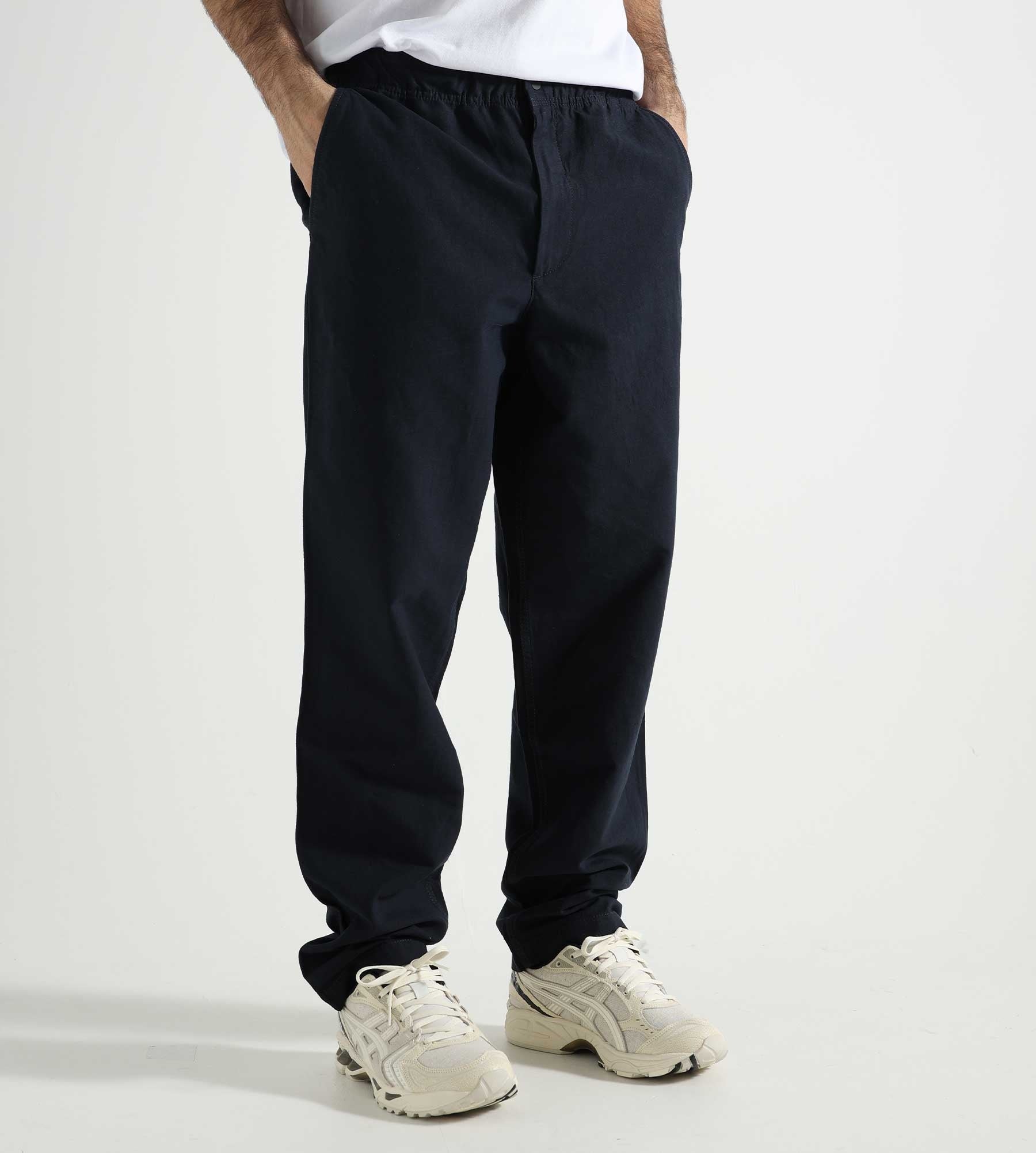 Norse Projects Ezra Relaxed Cotton Linen Trouser Dark Navy