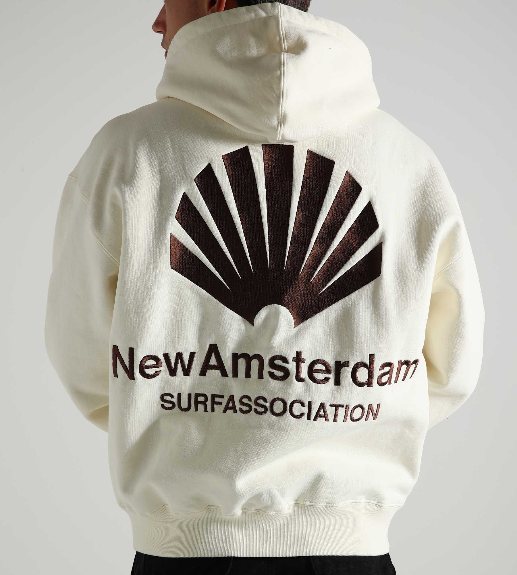 New Amsterdam Surf Association Logo Hoodie Bone Potting Soil