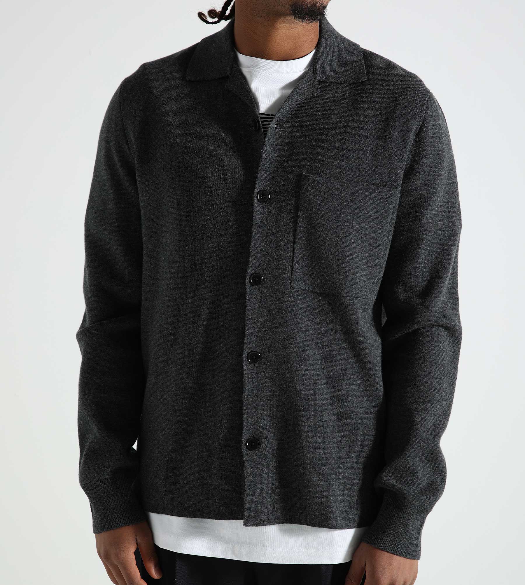 Norse Projects Nicolai Merino Cotton Milano Jacket Dark Grey Melange