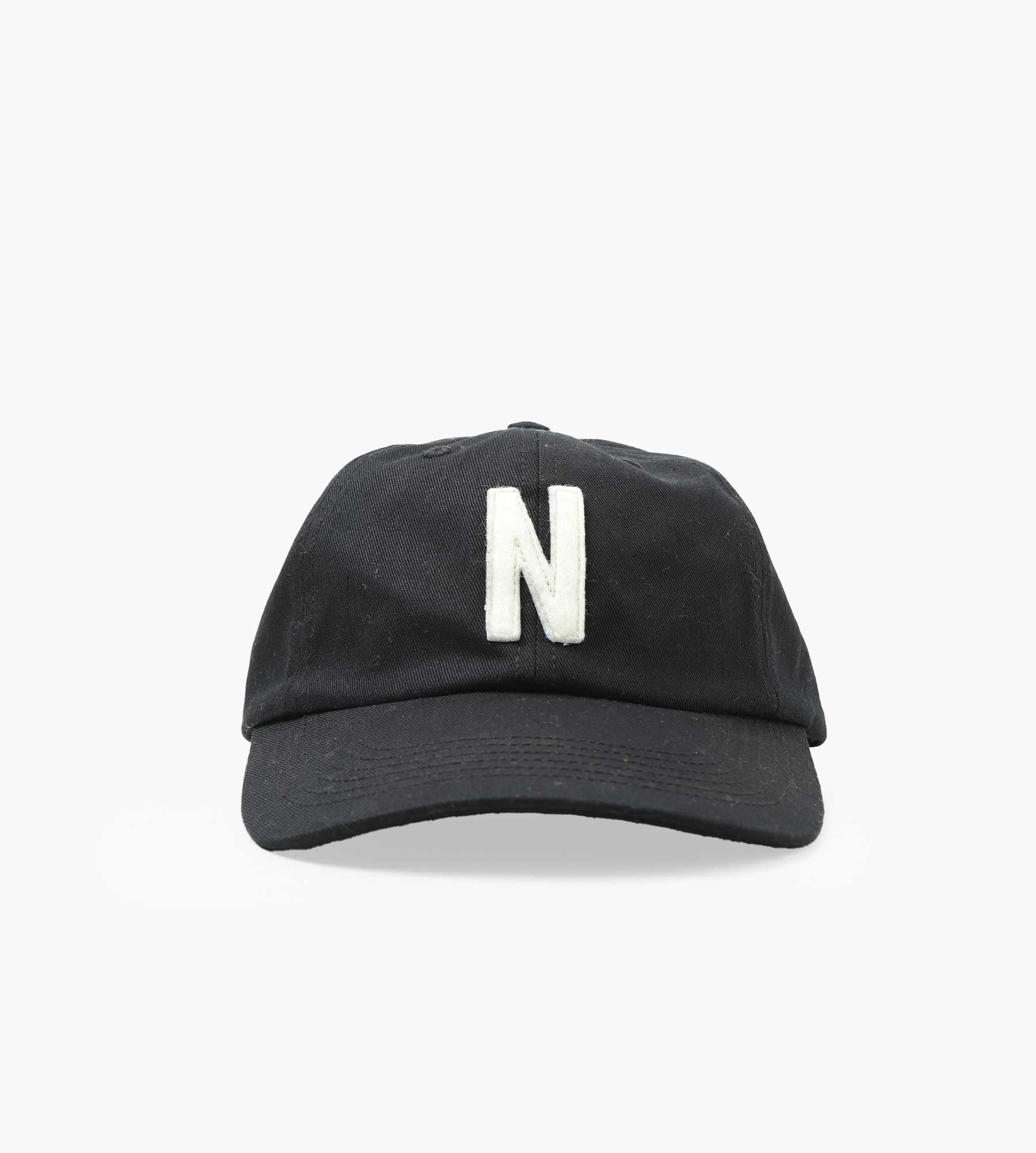 Norse Projects Felt N Twill Sports Cap Black