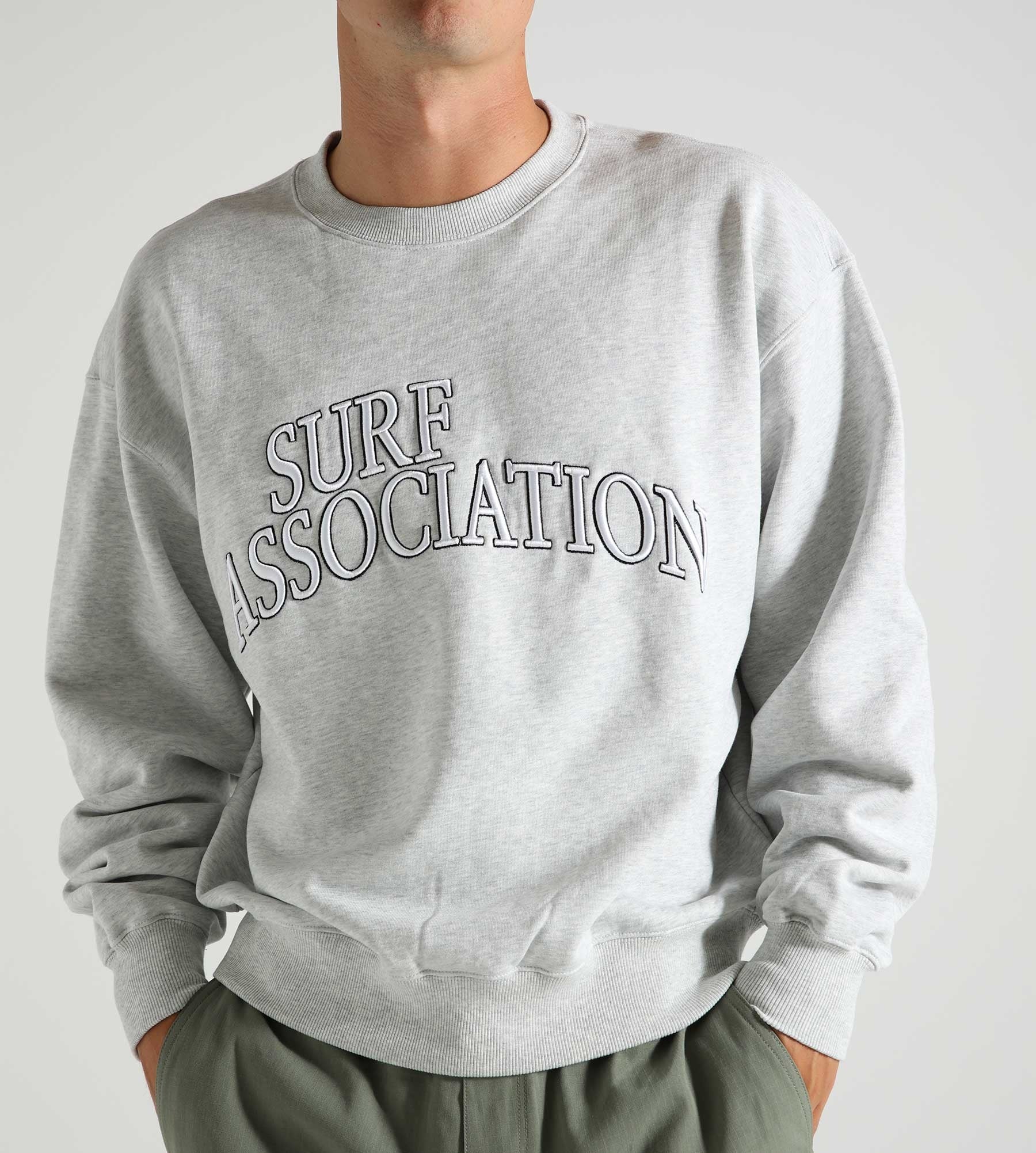 New Amsterdam Surf Association Varsity Crewneck Grey