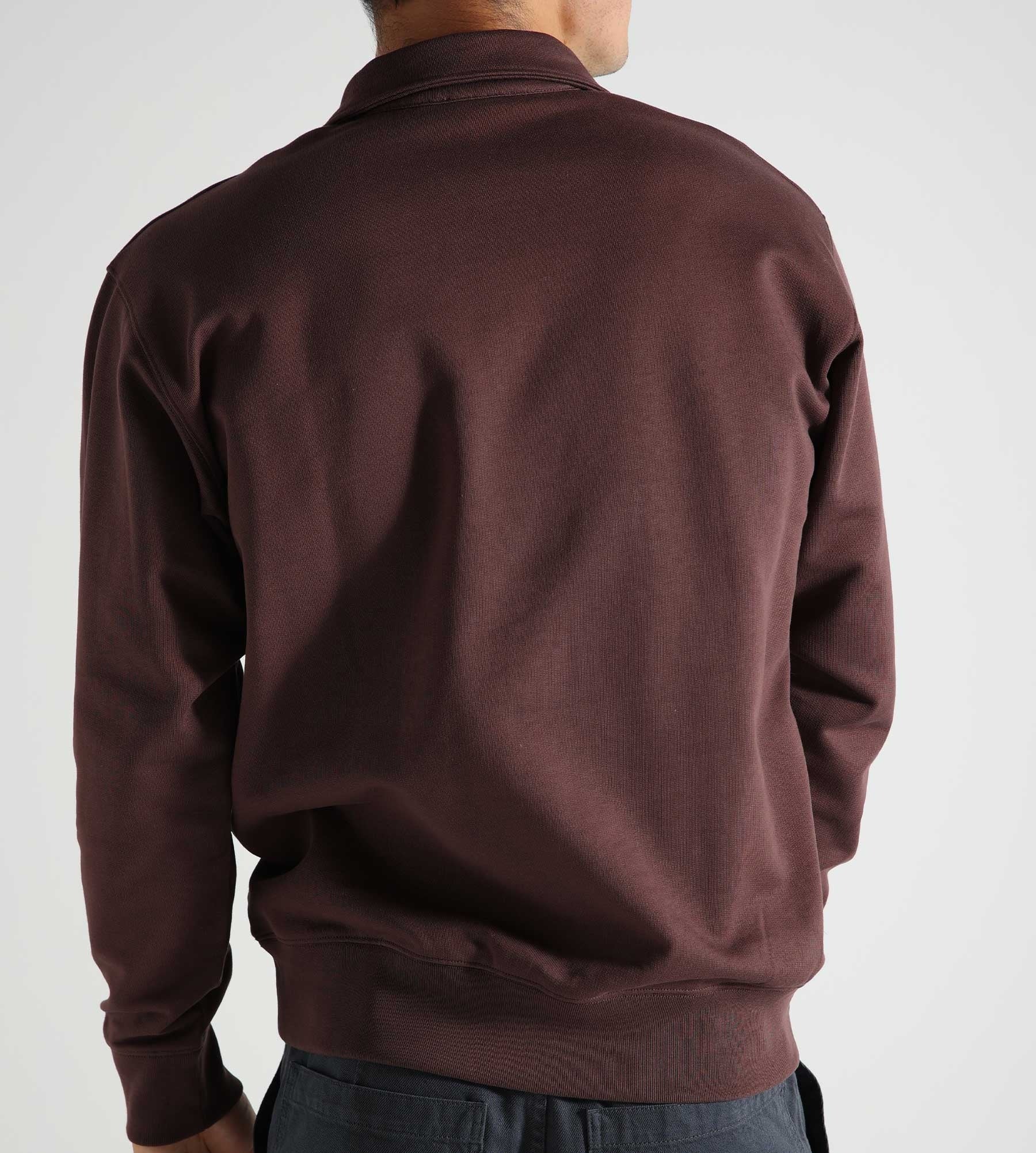 Norse Projects Ketel Relaxed Organic NORSE Logo Half Zip Wine Red