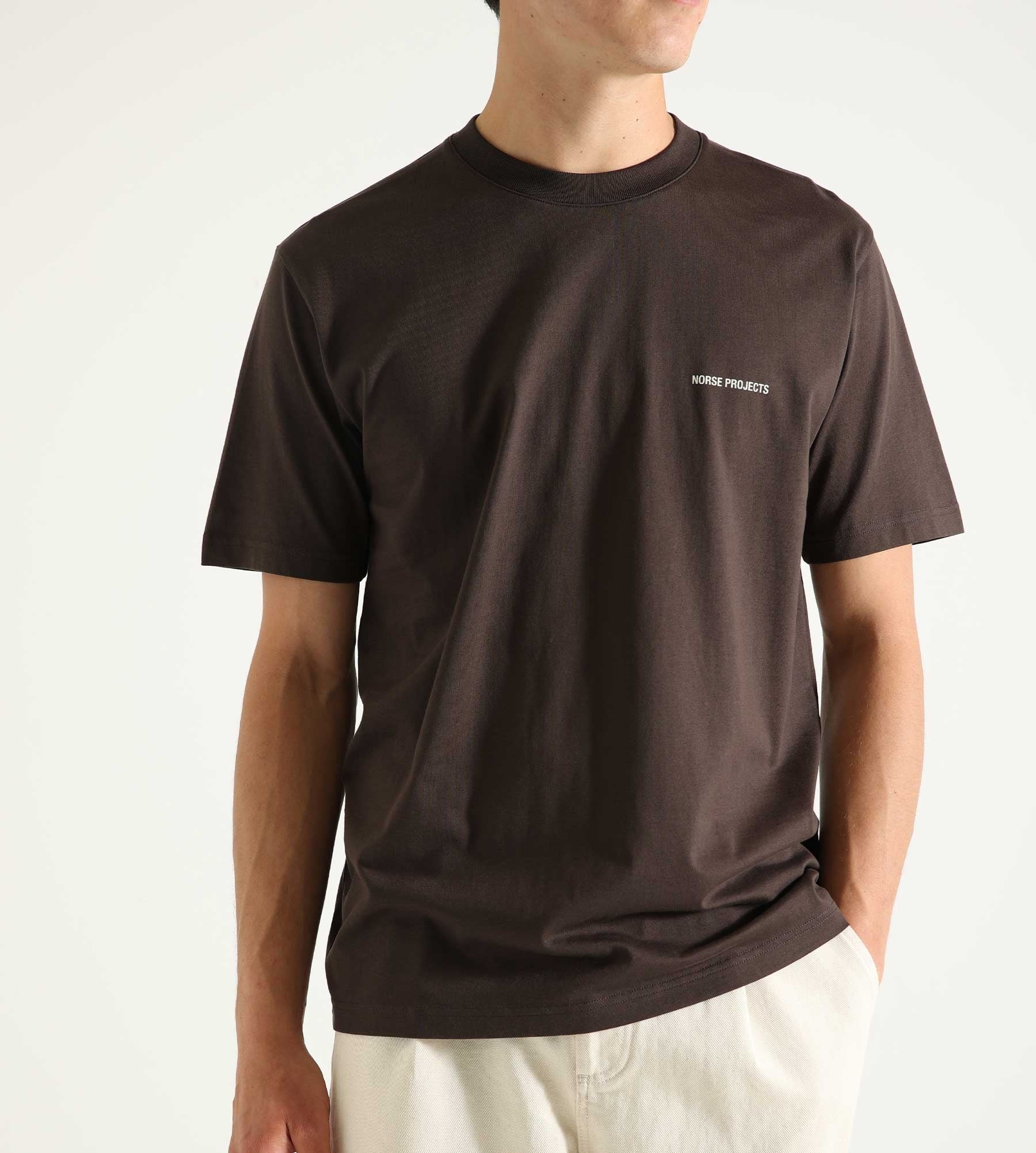 Norse Projects Johannes Organic Logo T-shirt Espresso