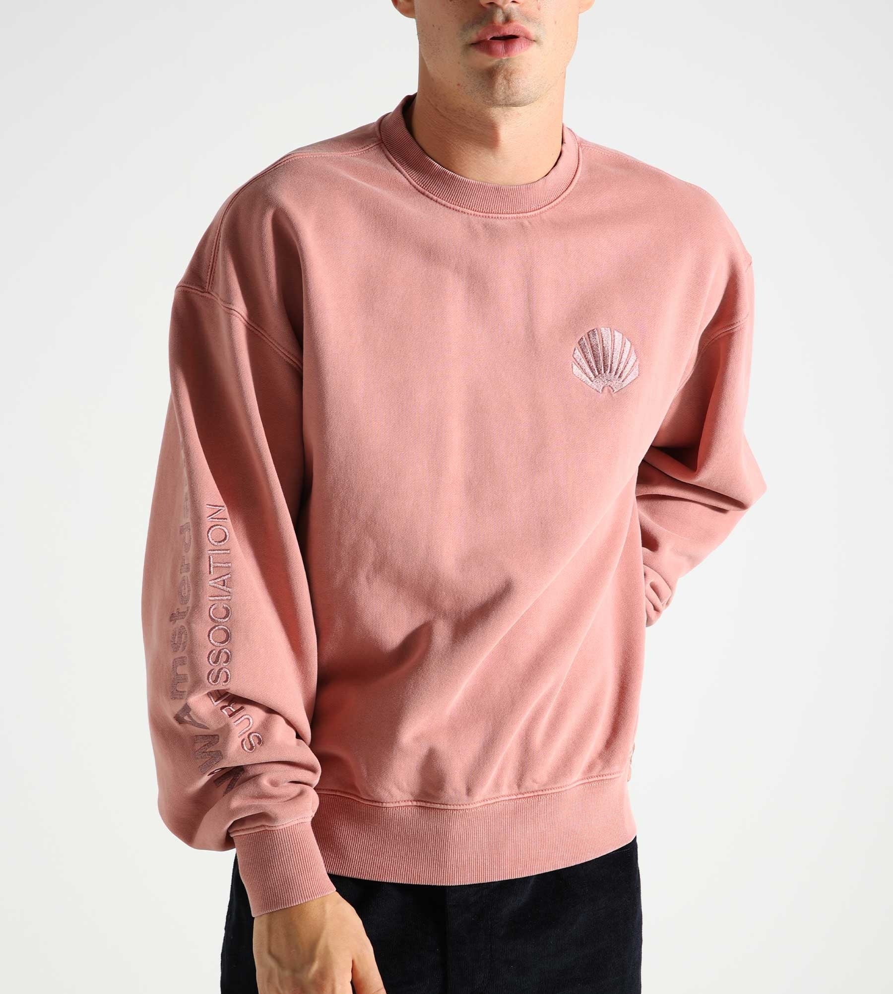 New Amsterdam Surf Association Logo Crewneck Tonal Cameo Brown