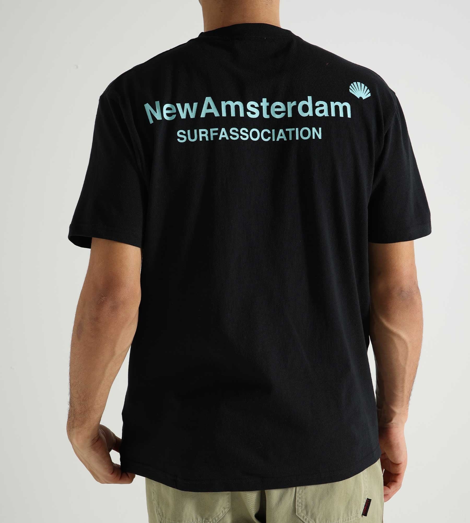 New Amsterdam Surf Association Logo Tee Black Pool