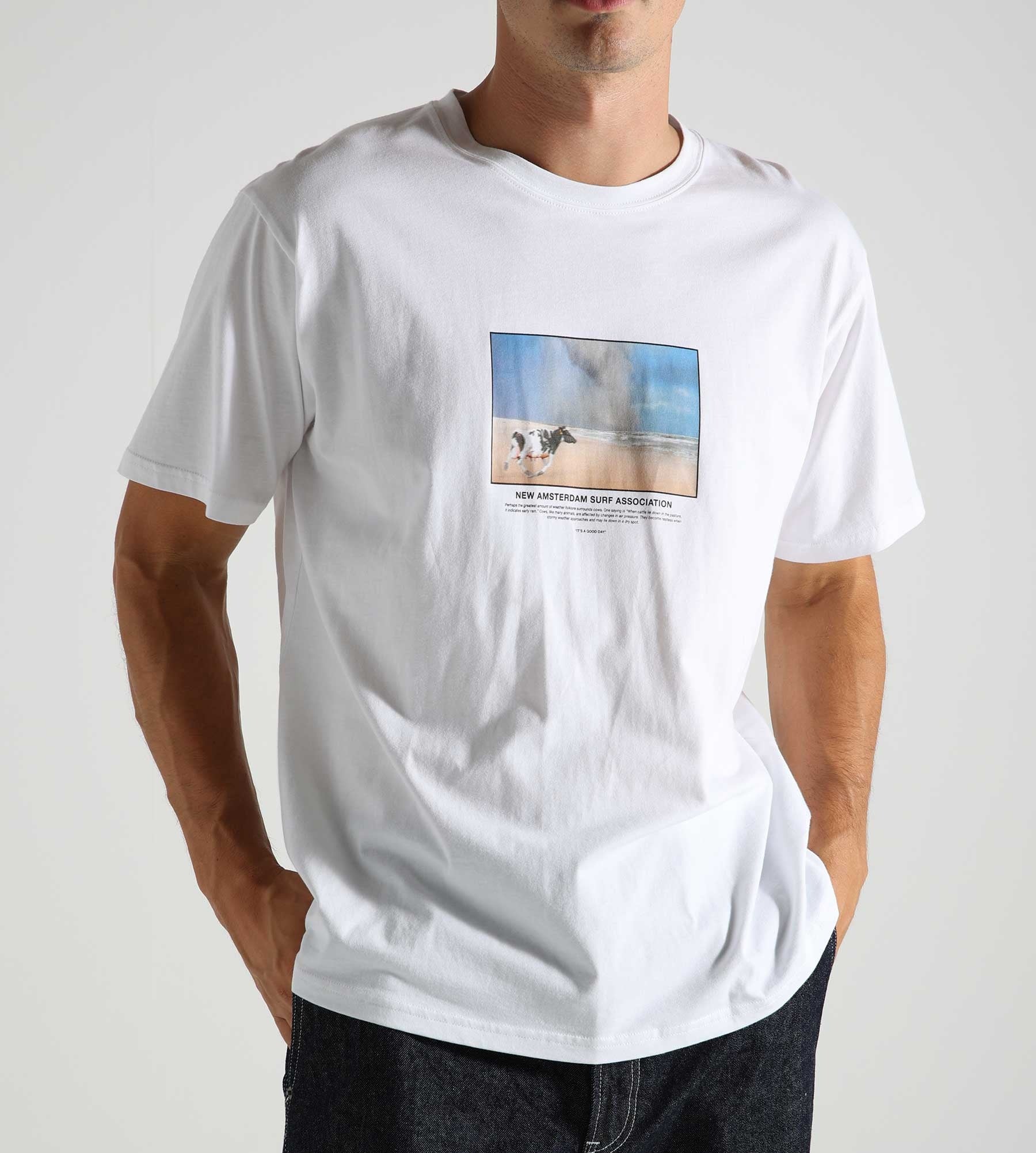 New Amsterdam Surf Association Cow Tee White