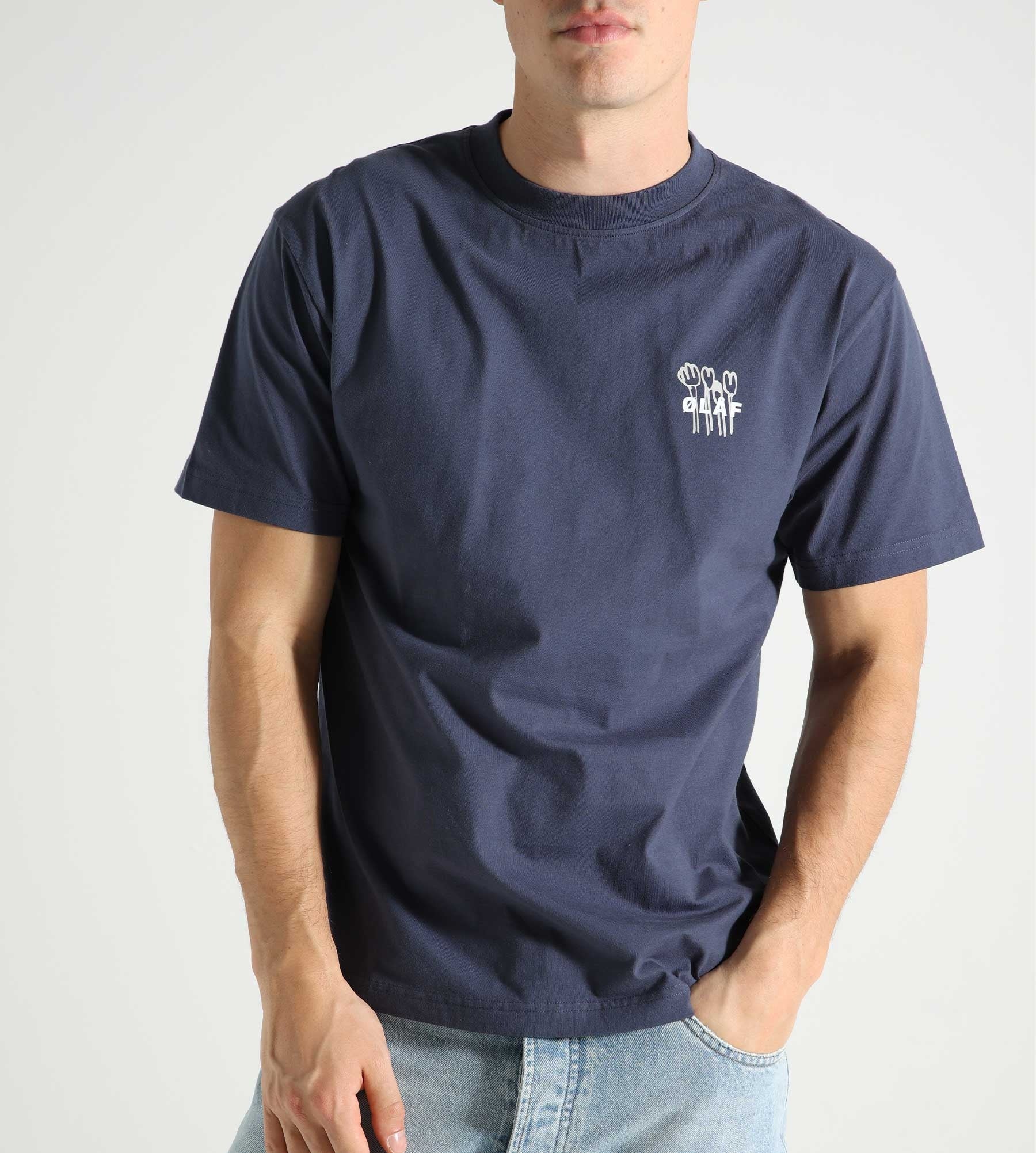 OLAF Flower Poster Tee Washed Navy