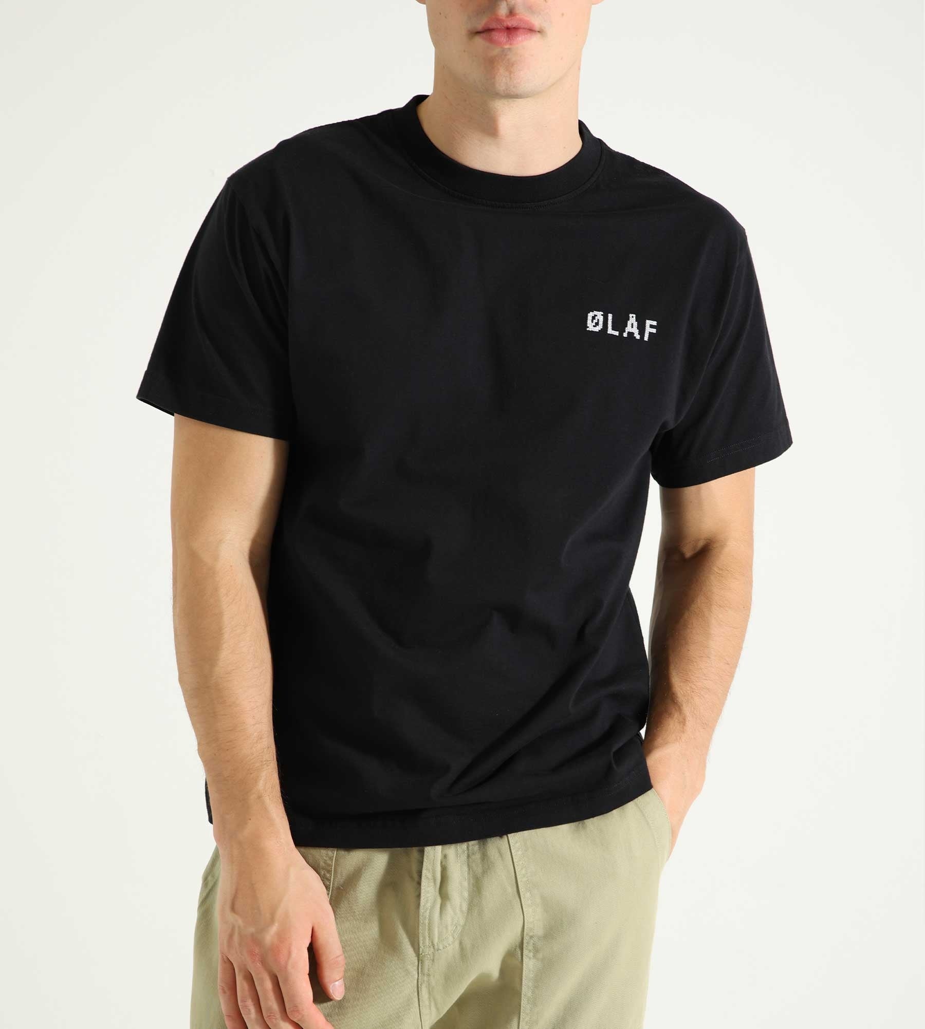 OLAF Cross Stitch Tee Black