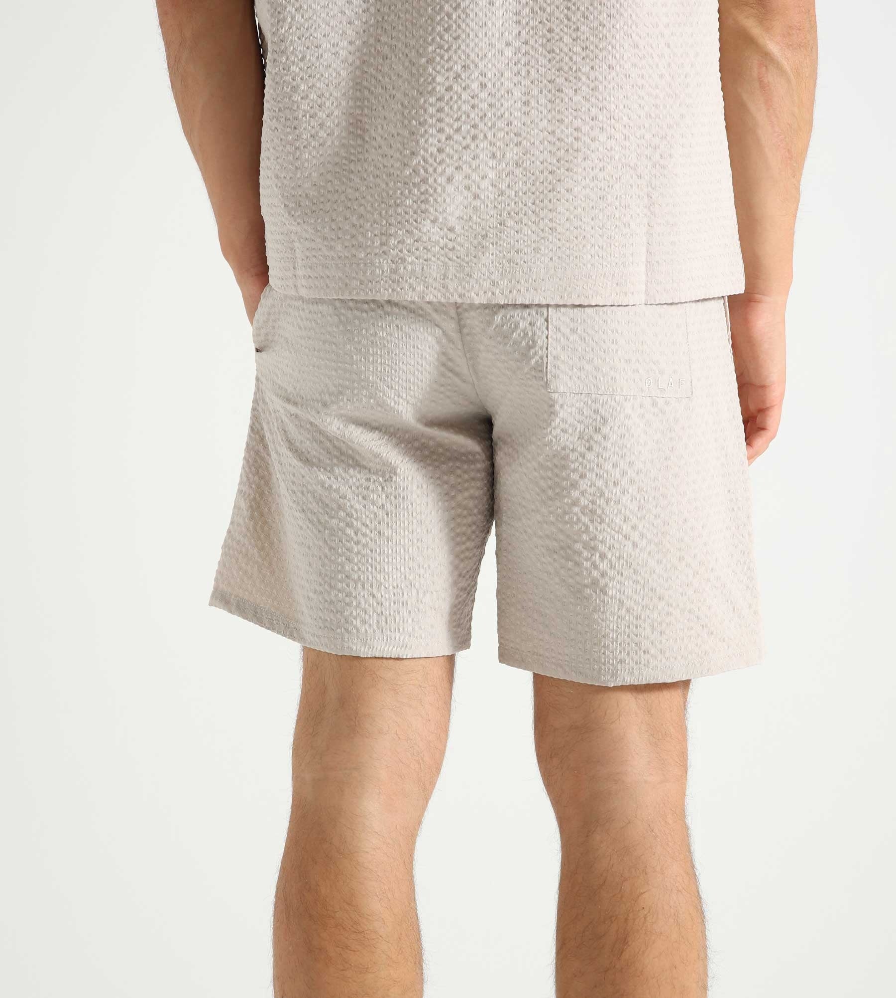 OLAF Seersucker Shorts Cement