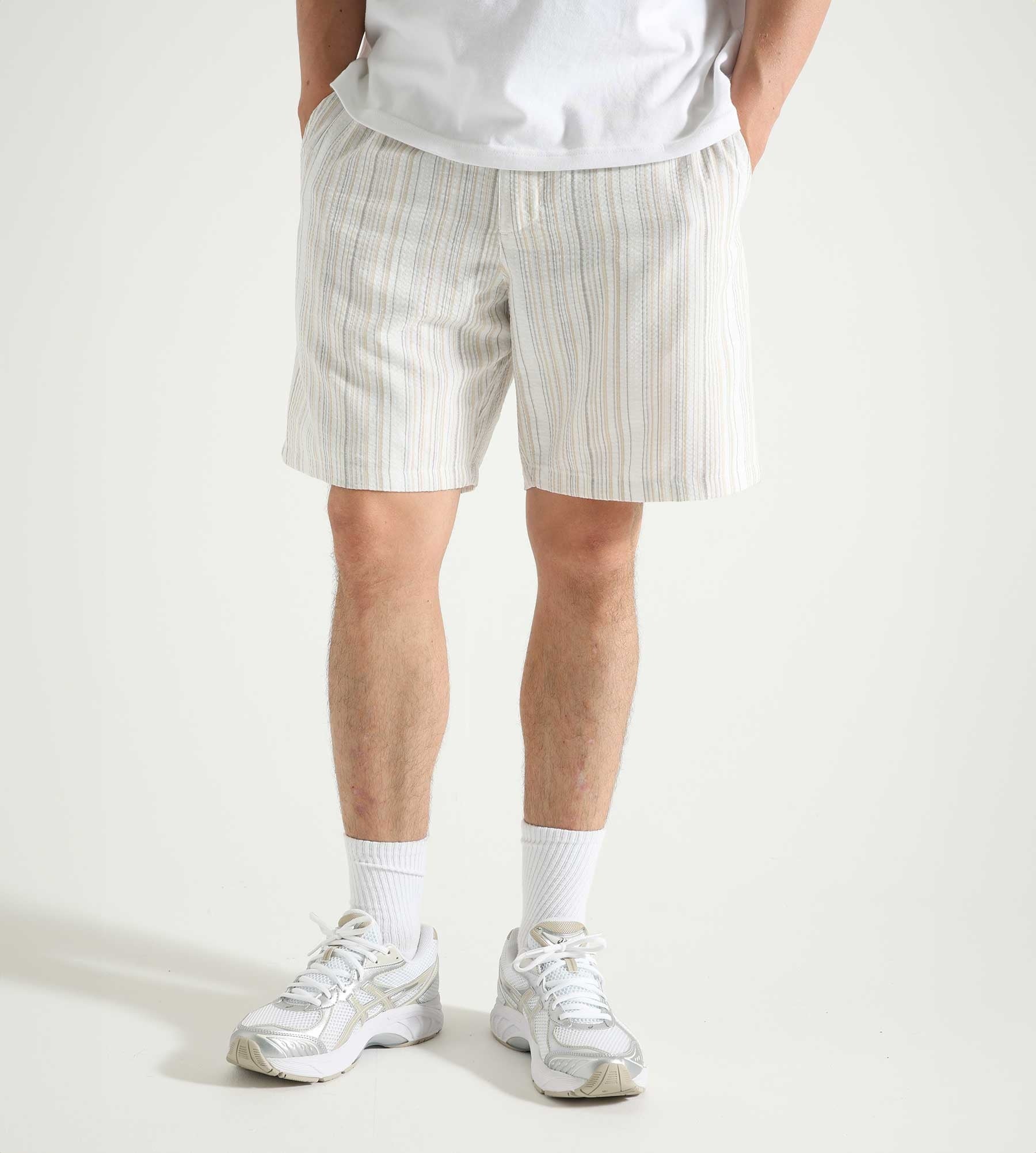 OLAF Stripe Shorts Brown Stripe