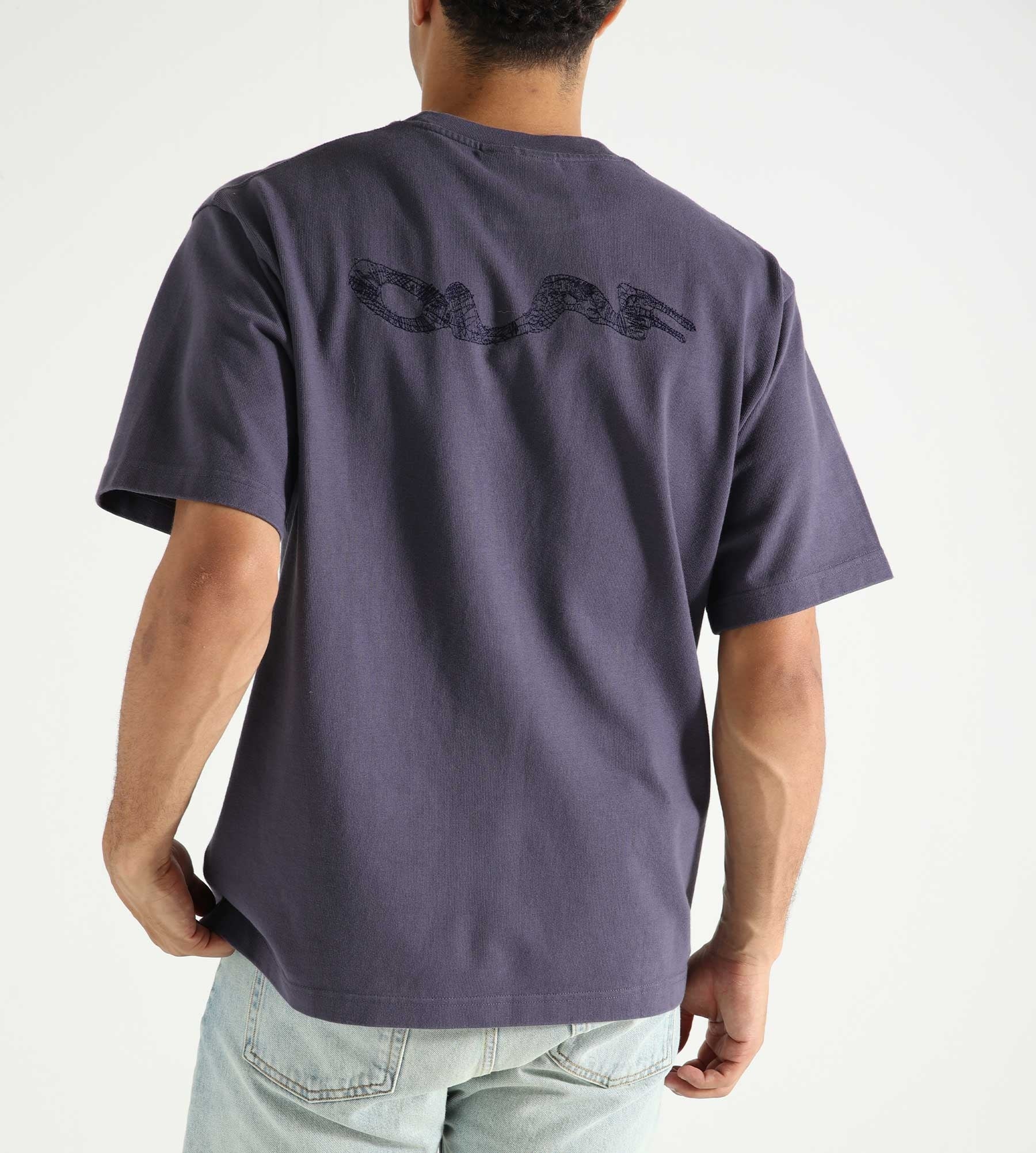 OLAF Wavy Drift Embro Tee Lavender Grey