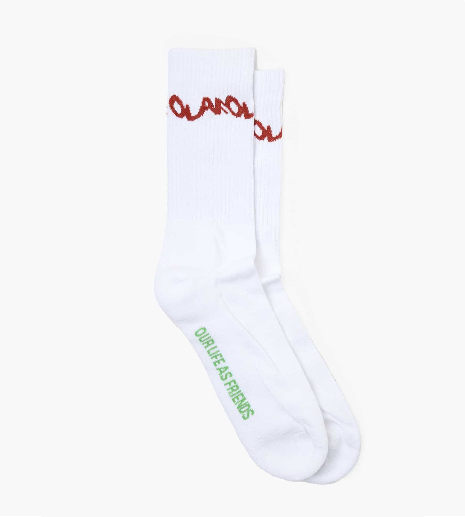 OLAF Wavy Drift Socks Optical White