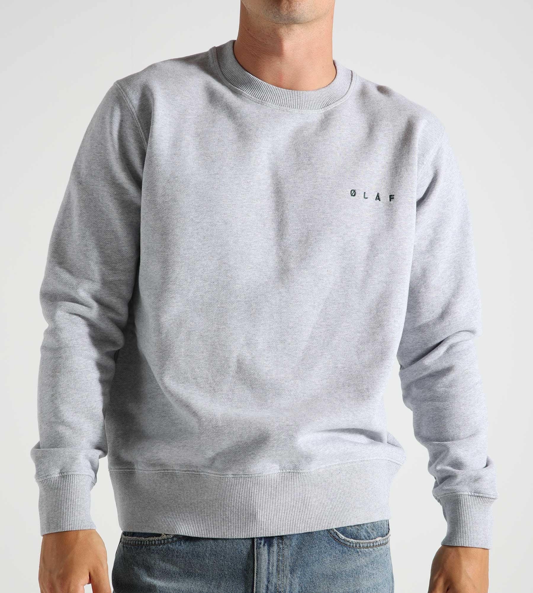 OLAF Scribble Face Crewneck Heather Grey