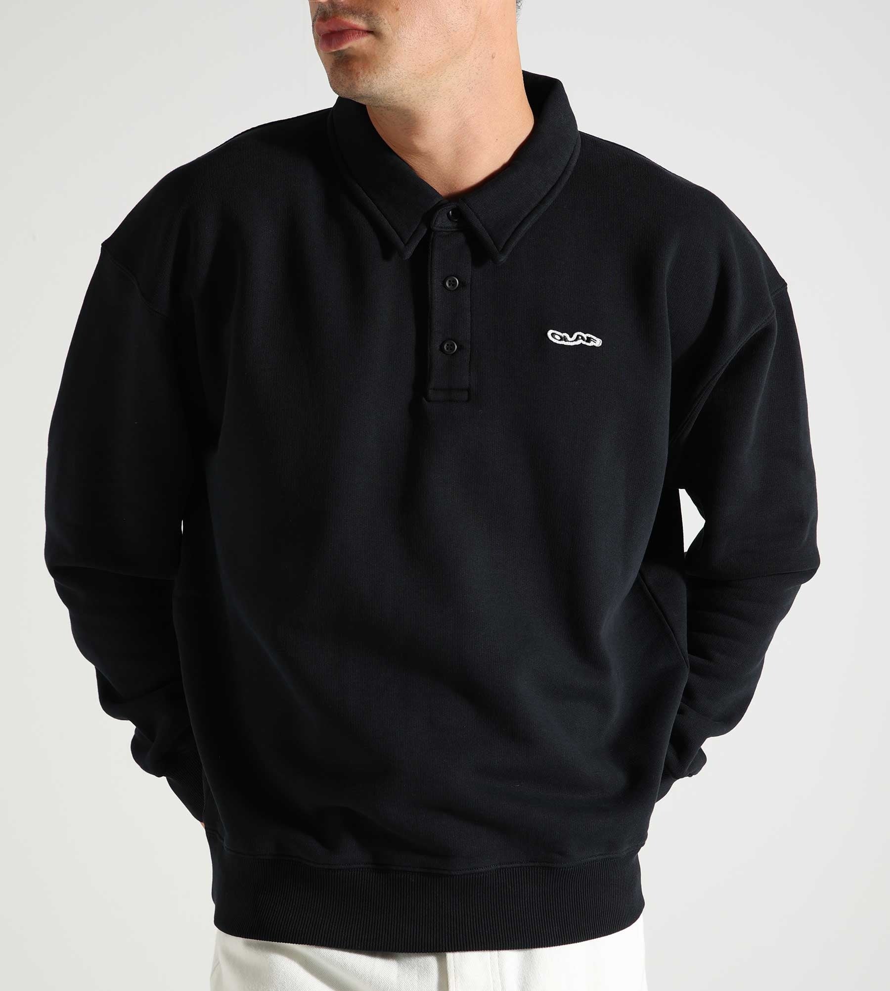 OLAF Oversized Polo Black