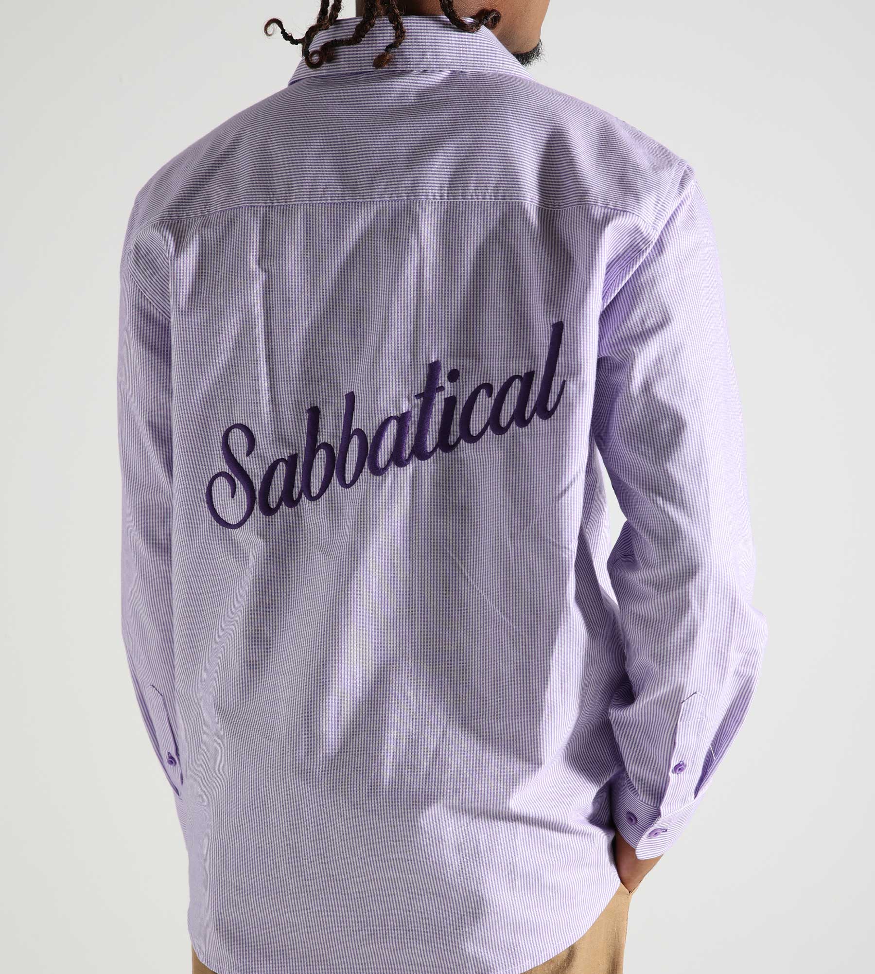 Sabbatical Violet Script Shirt Violet Drive