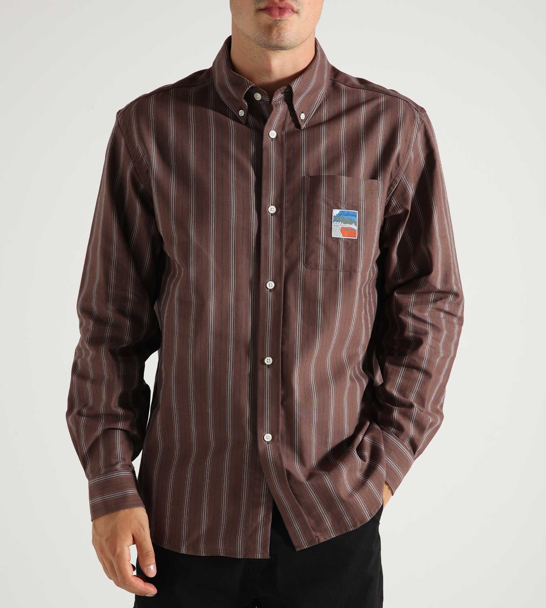 Palmes Deuce Oxford Shirt Brown