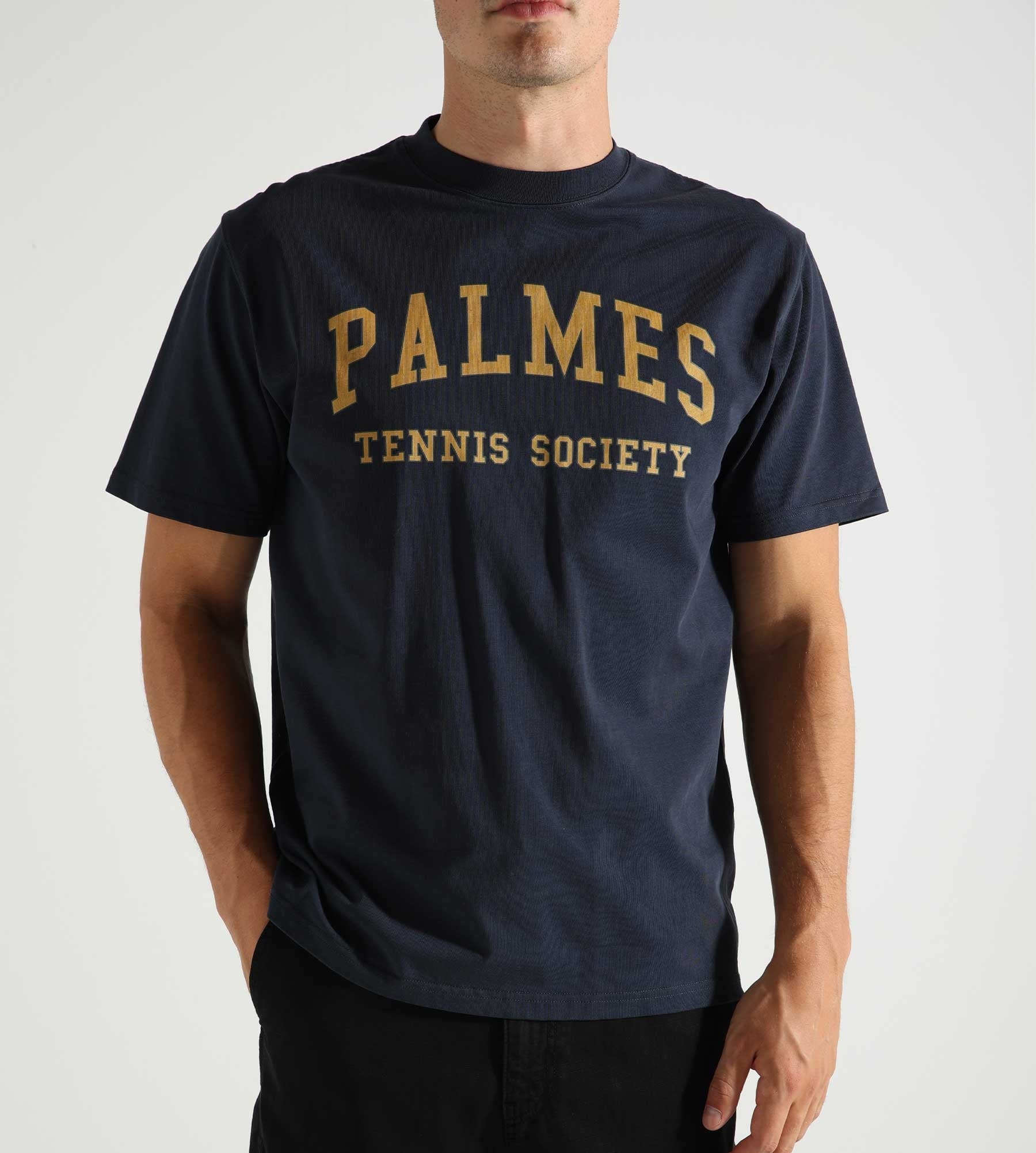 Palmes Ivan T-Shirt Navy Yellow