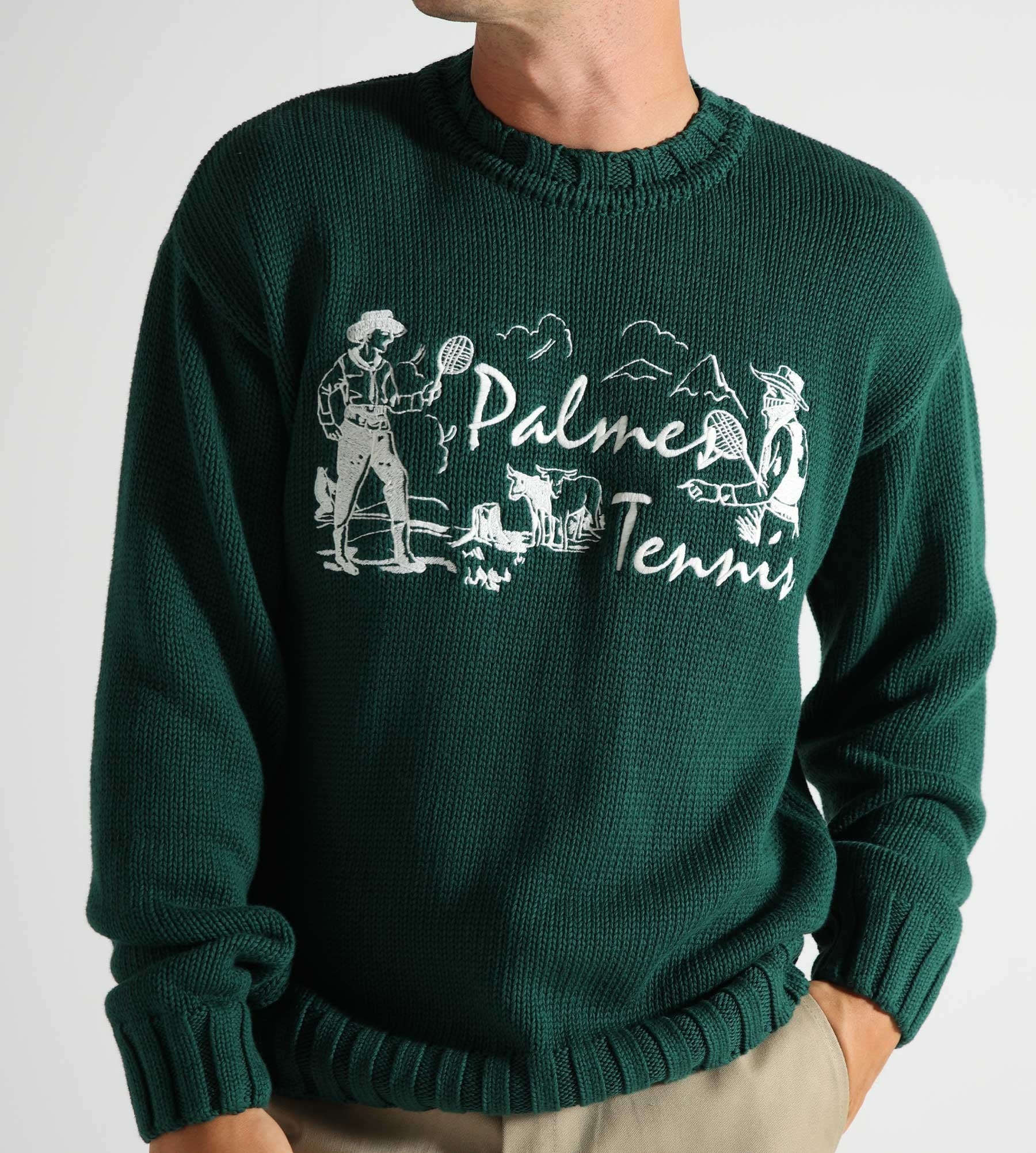 Palmes Dustup Knitted Sweater Dark Green