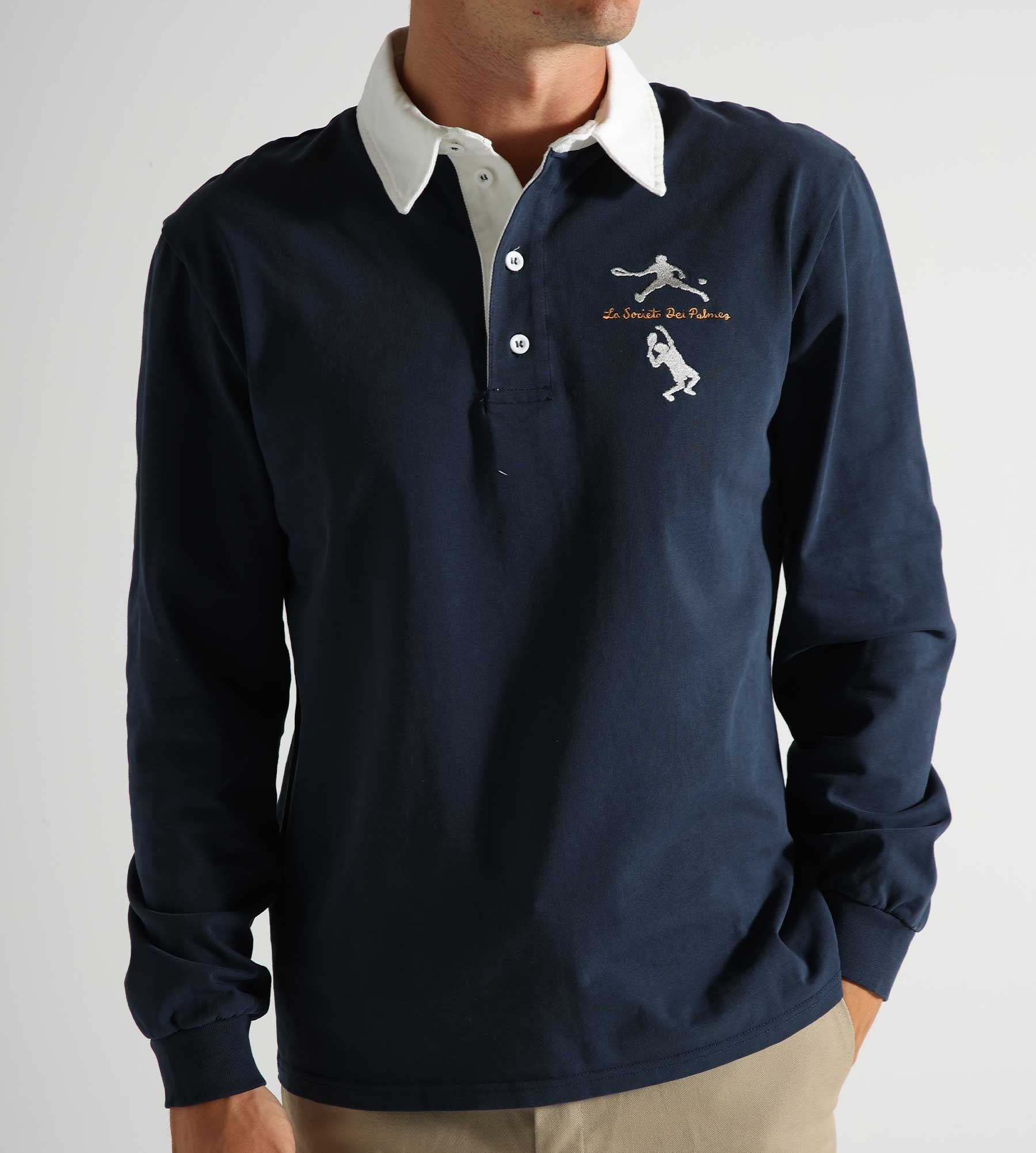 Palmes Societá Rugby Shirt Navy