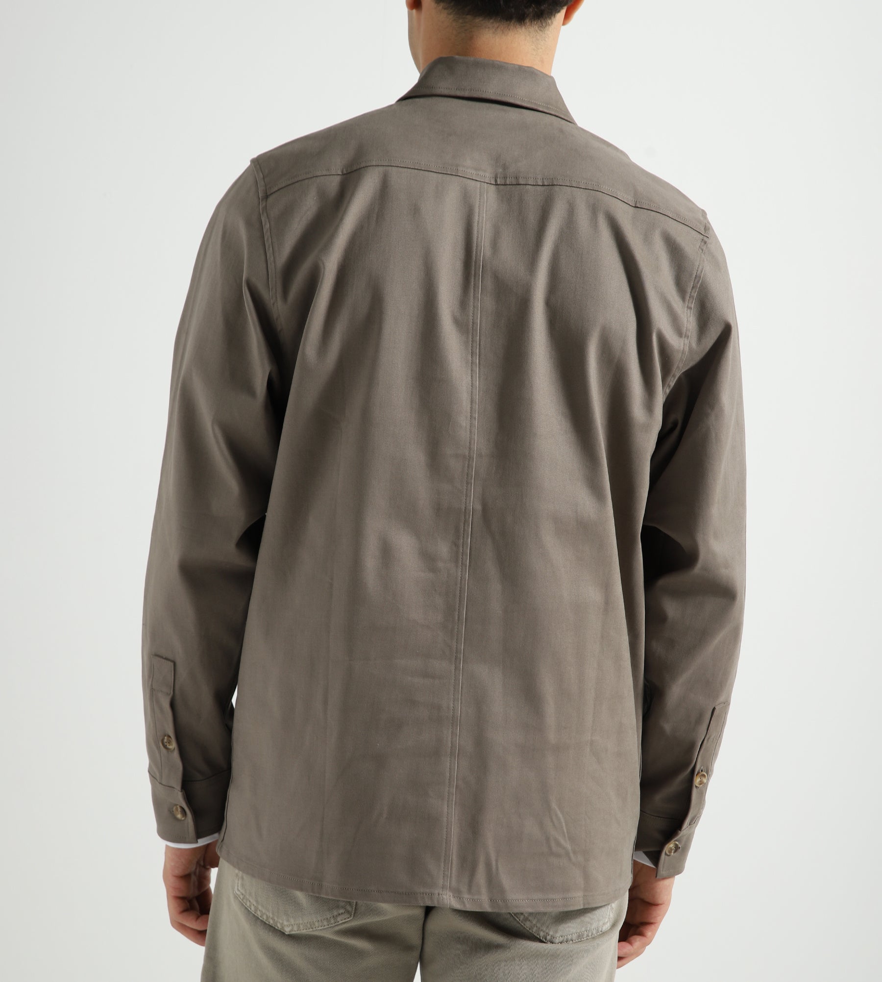 Baskèts Heavy Cotton Overshirt Stone Brown