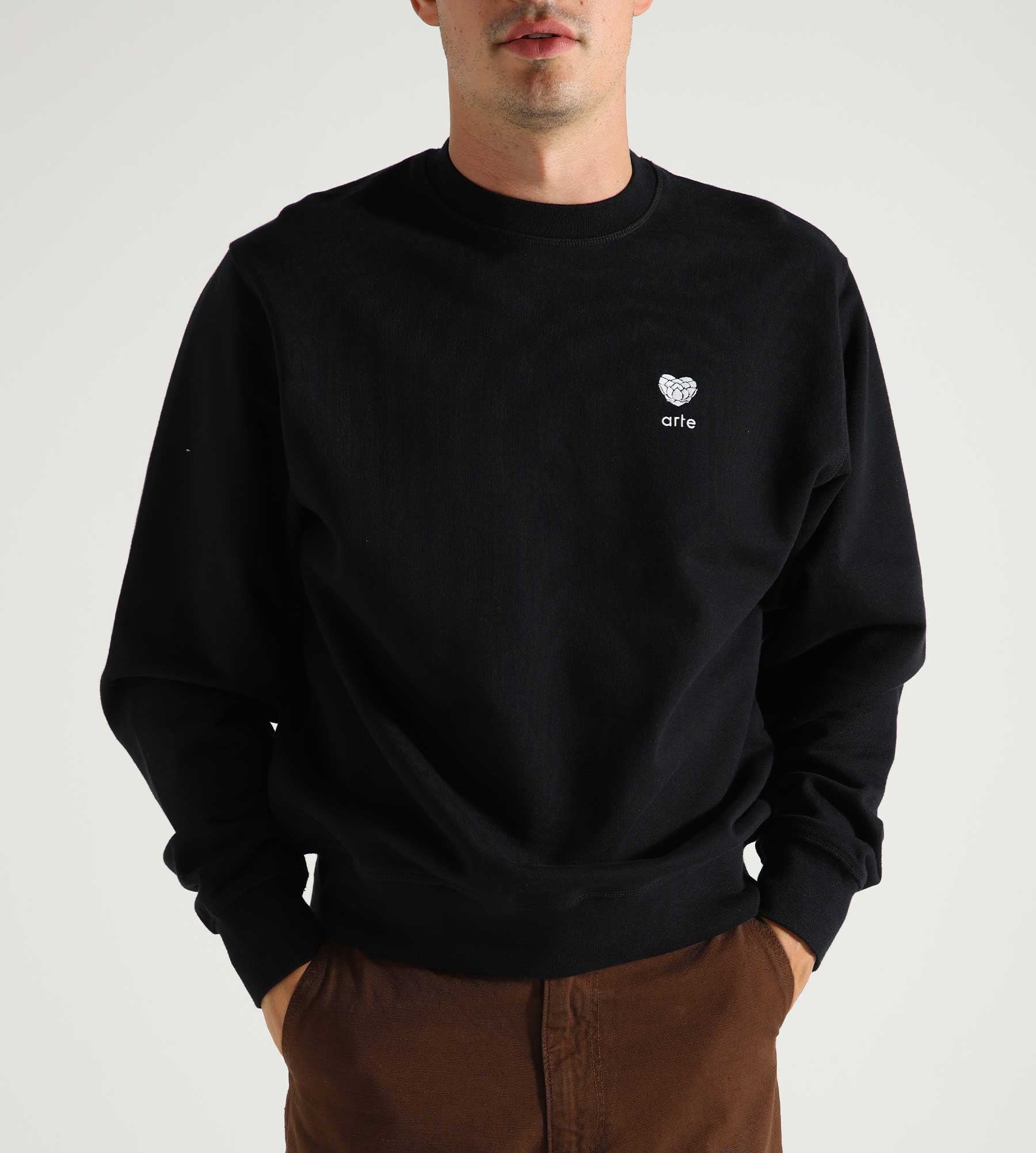 Arte Antwerp Heart Flower Logo Crewneck Black