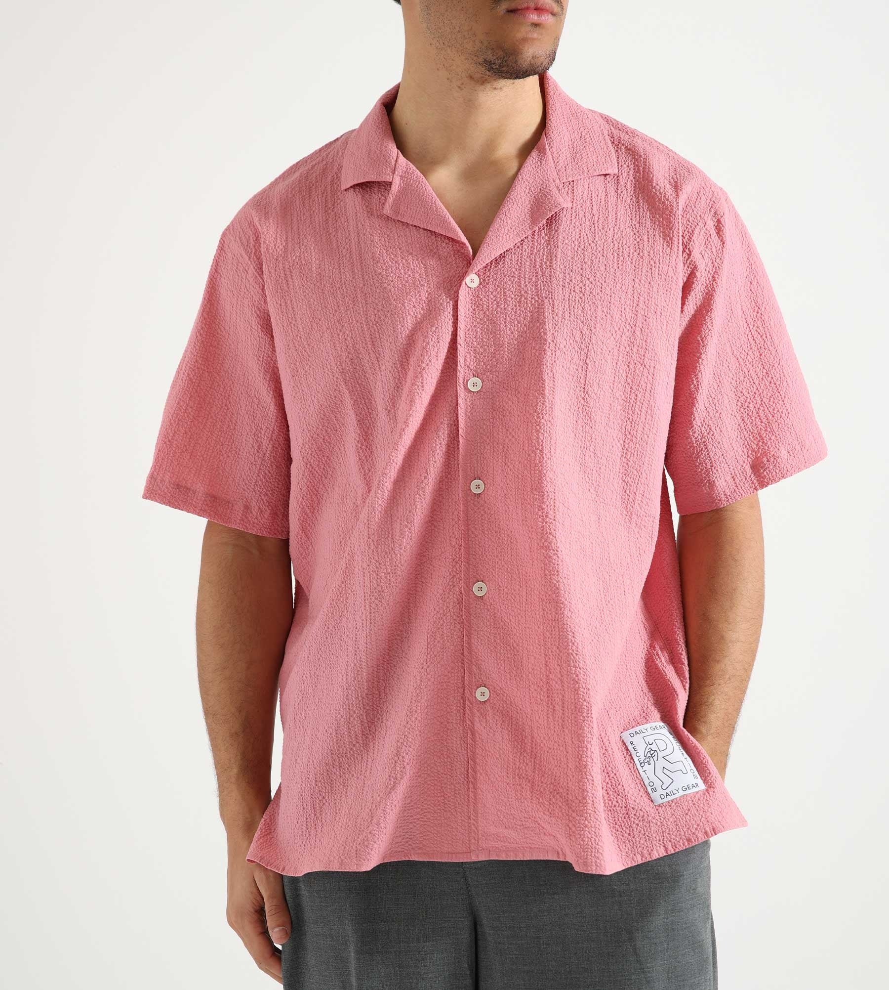 Reception Mia Shirt Cotton Seersucker Dusty Pink