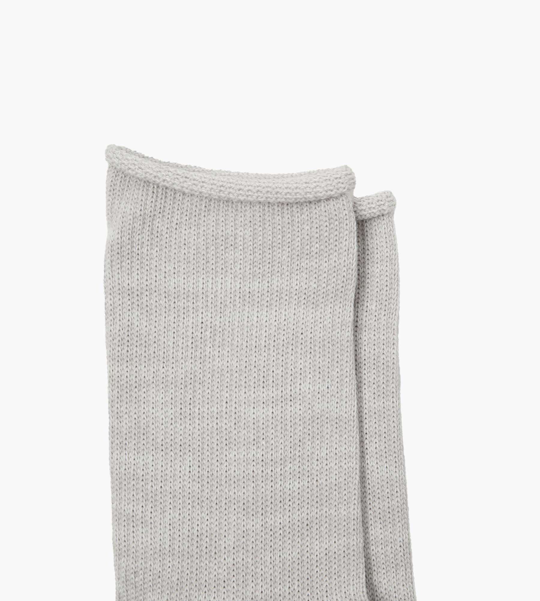 Rototo Washi Pile Crew Socks Light Grey