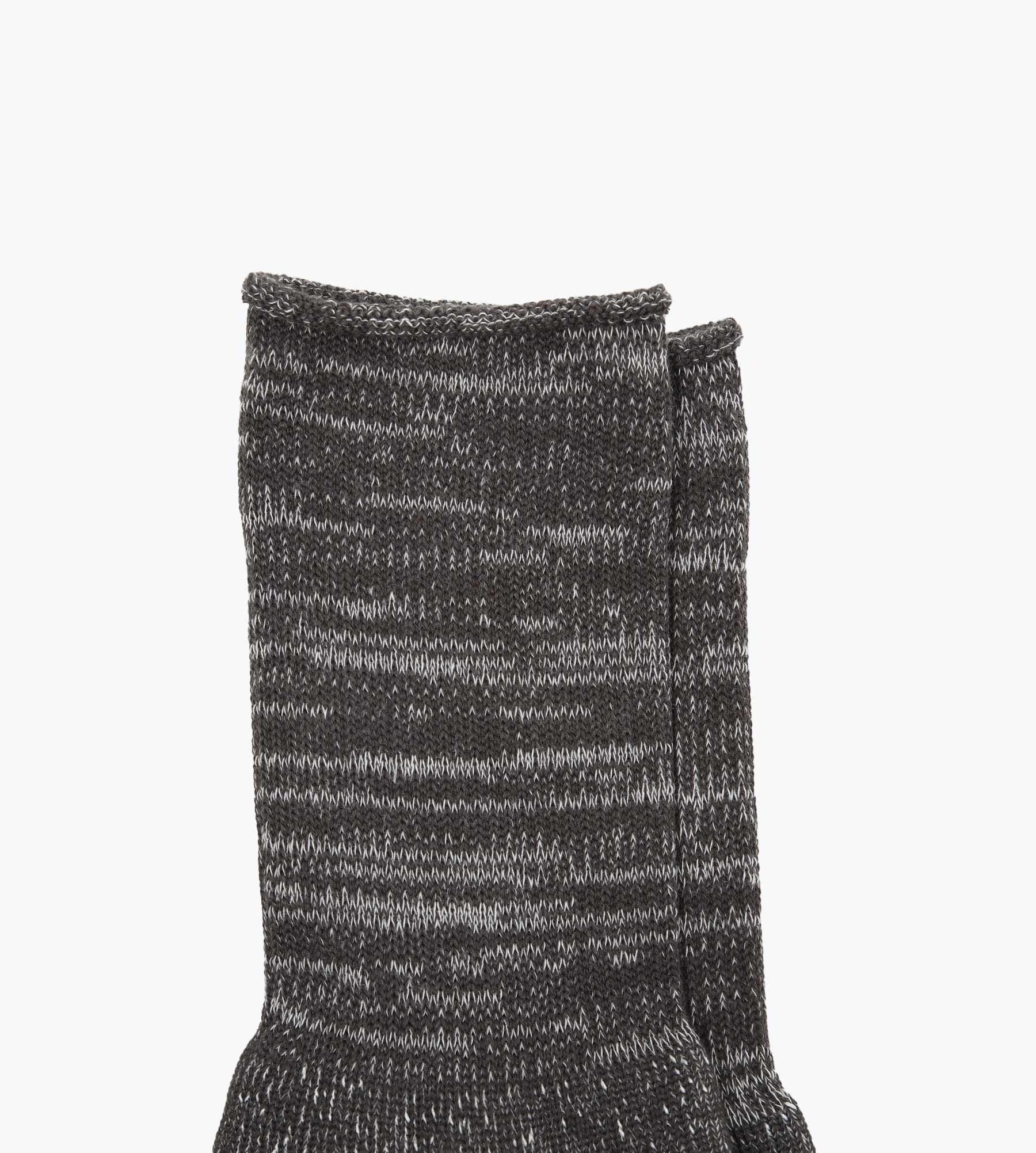 Rototo Washi Pile Crew Socks Charcoal