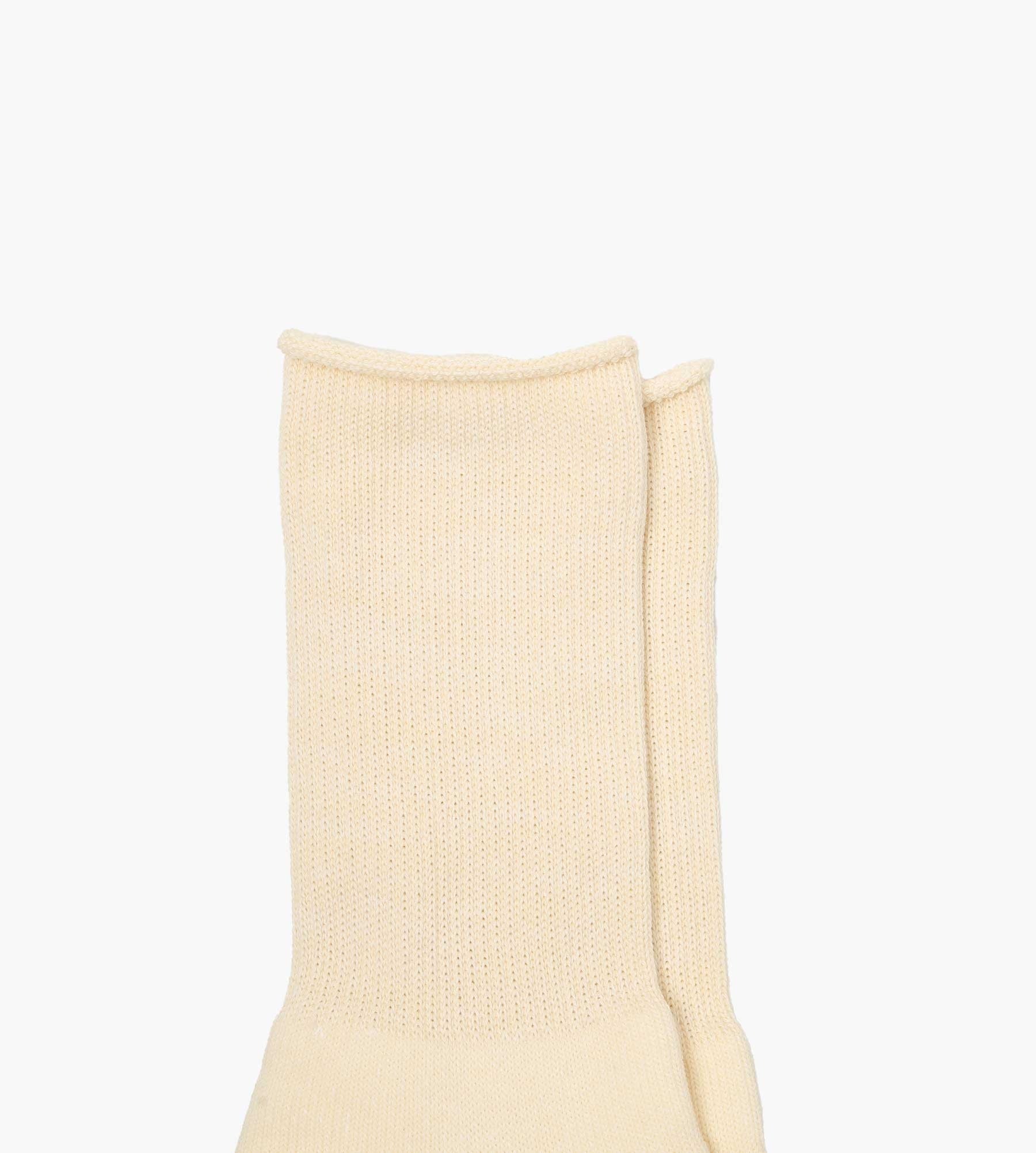 Rototo Washi Pile Crew Socks Ivory