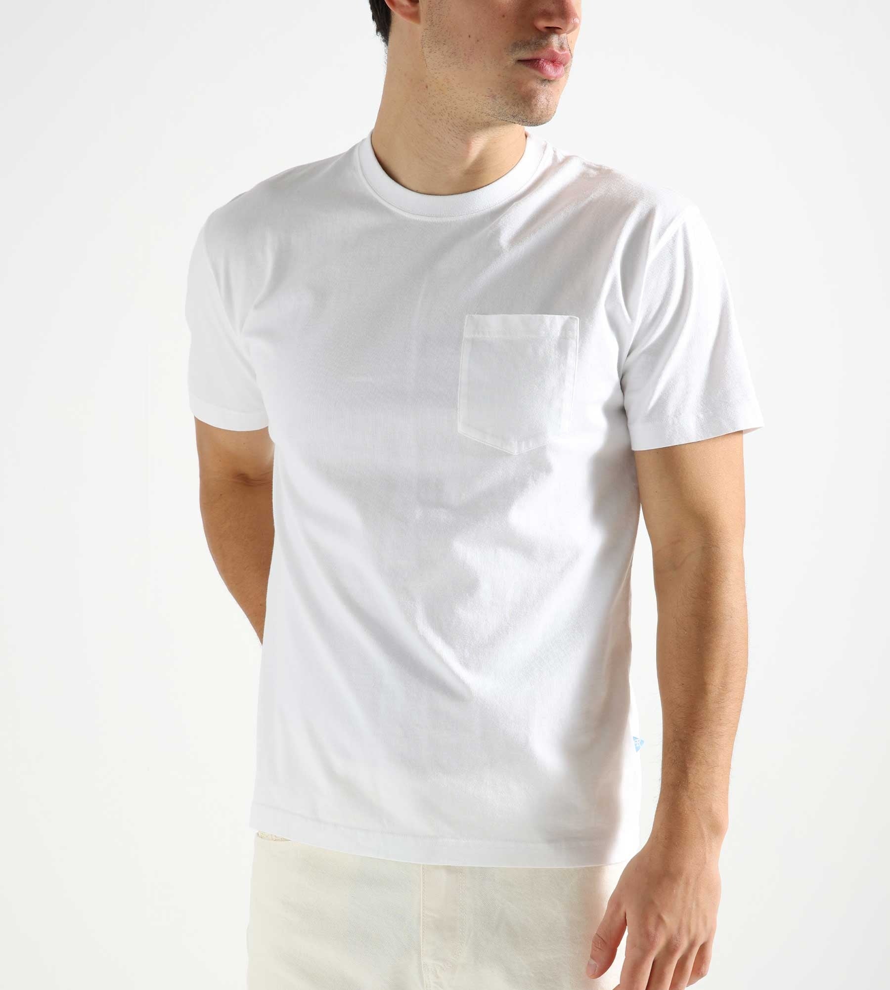 Reception Pocket T-Shirt Dinning Cotton Single Jersey White