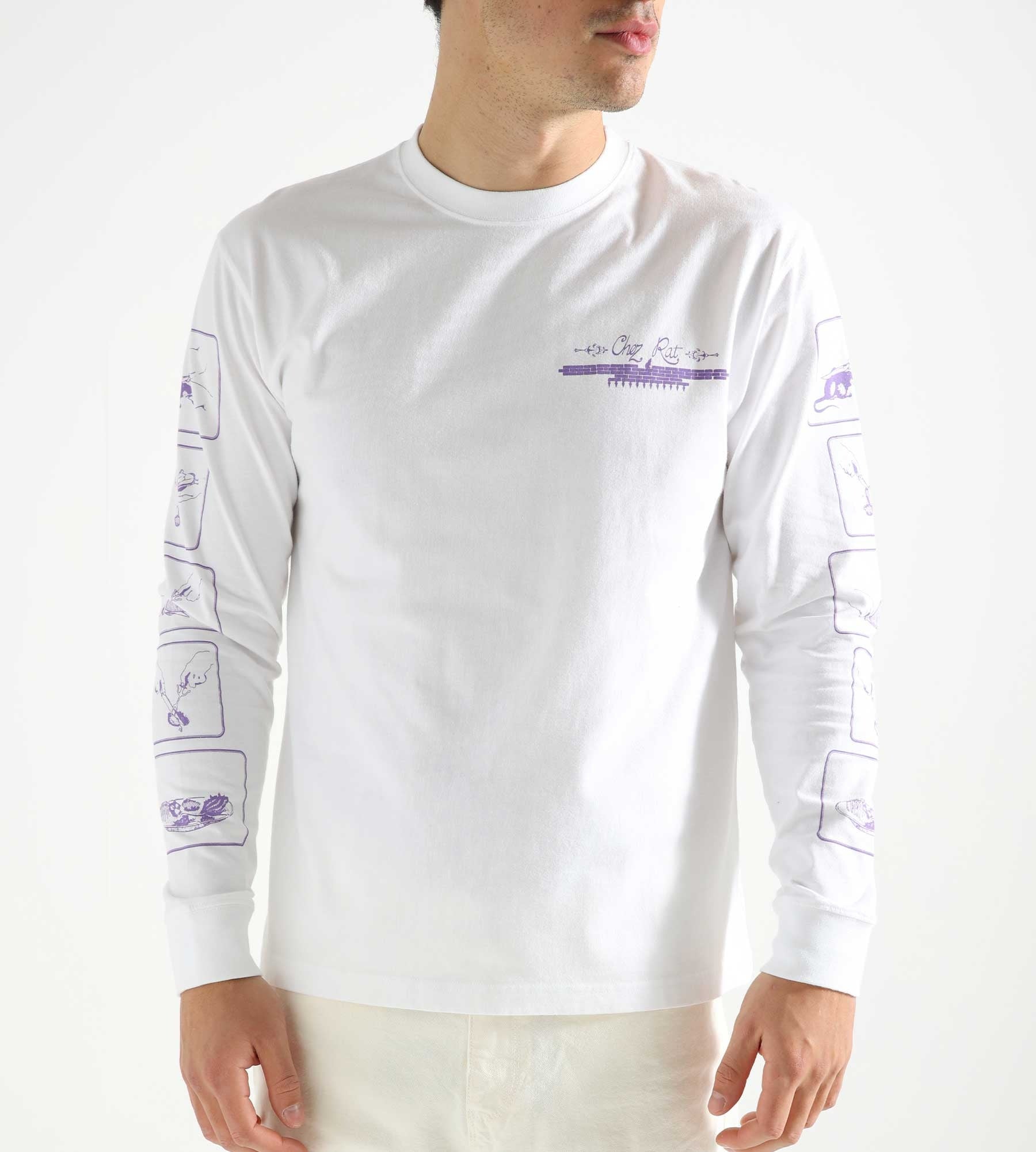 Reception Longsleeve Chez Rat Cotton Single Jersey White